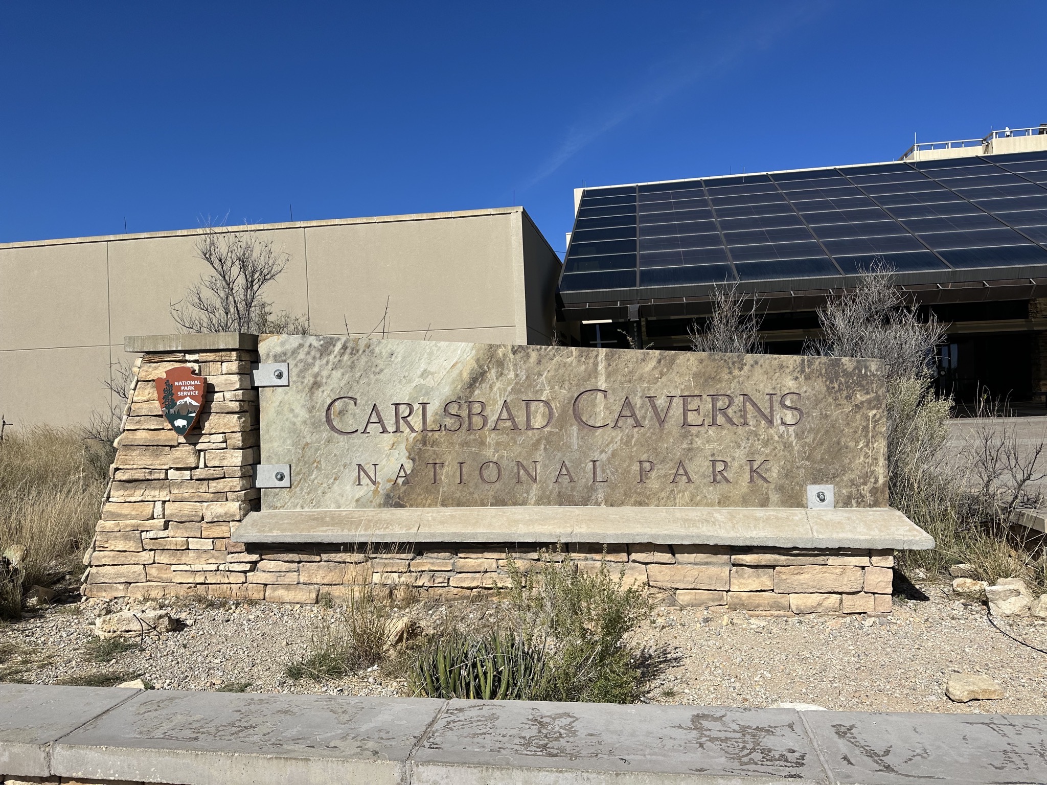 Visitor center sign