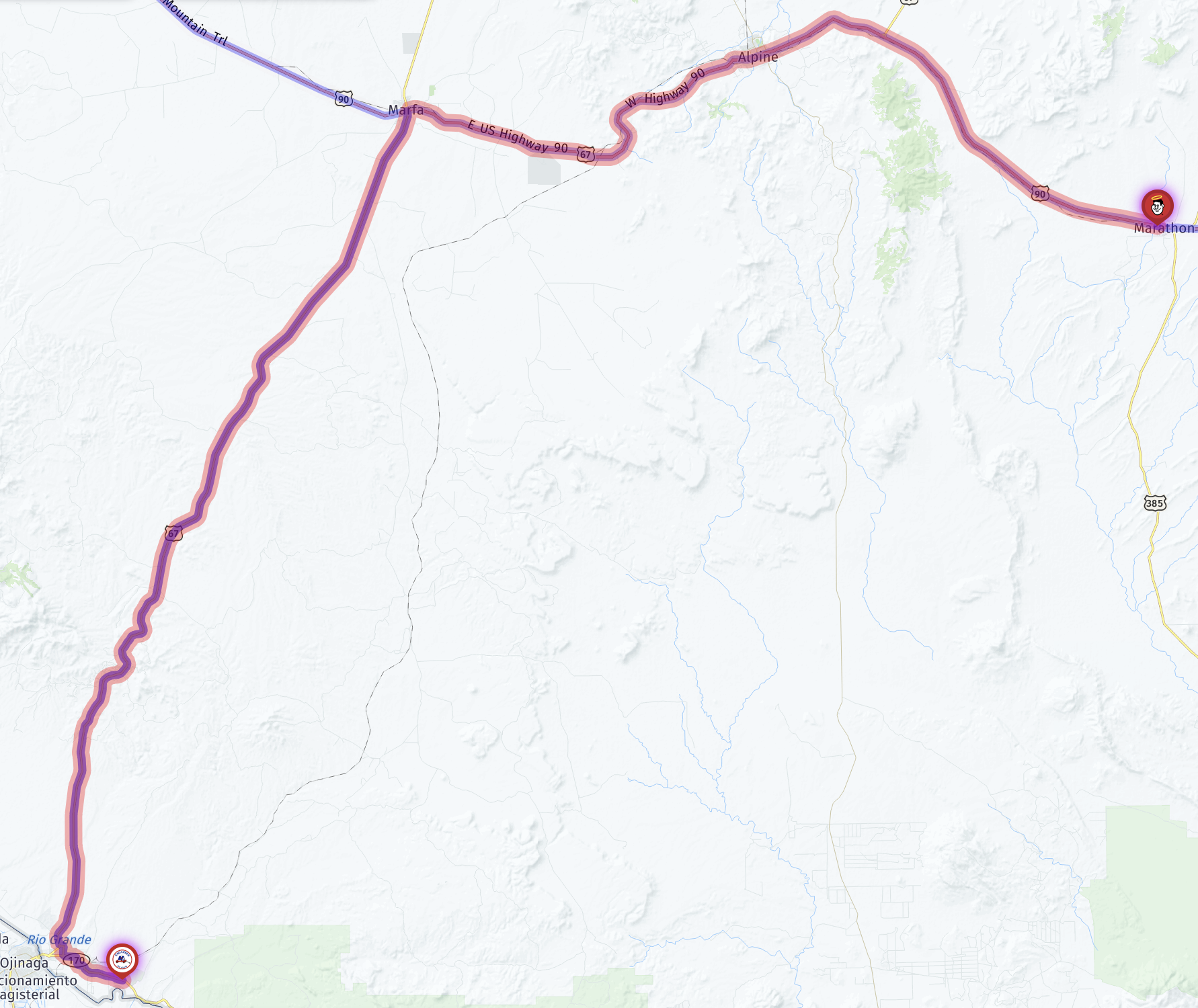 Map route
