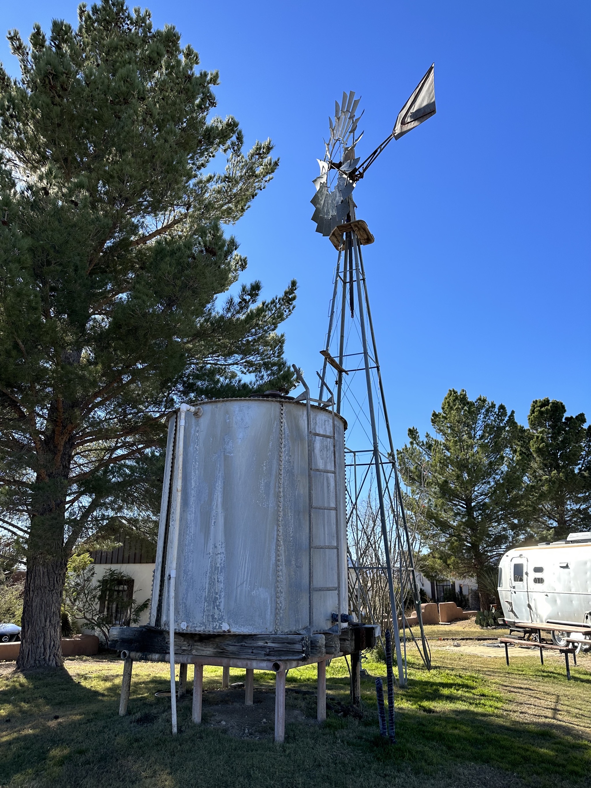 Water tank and windmill