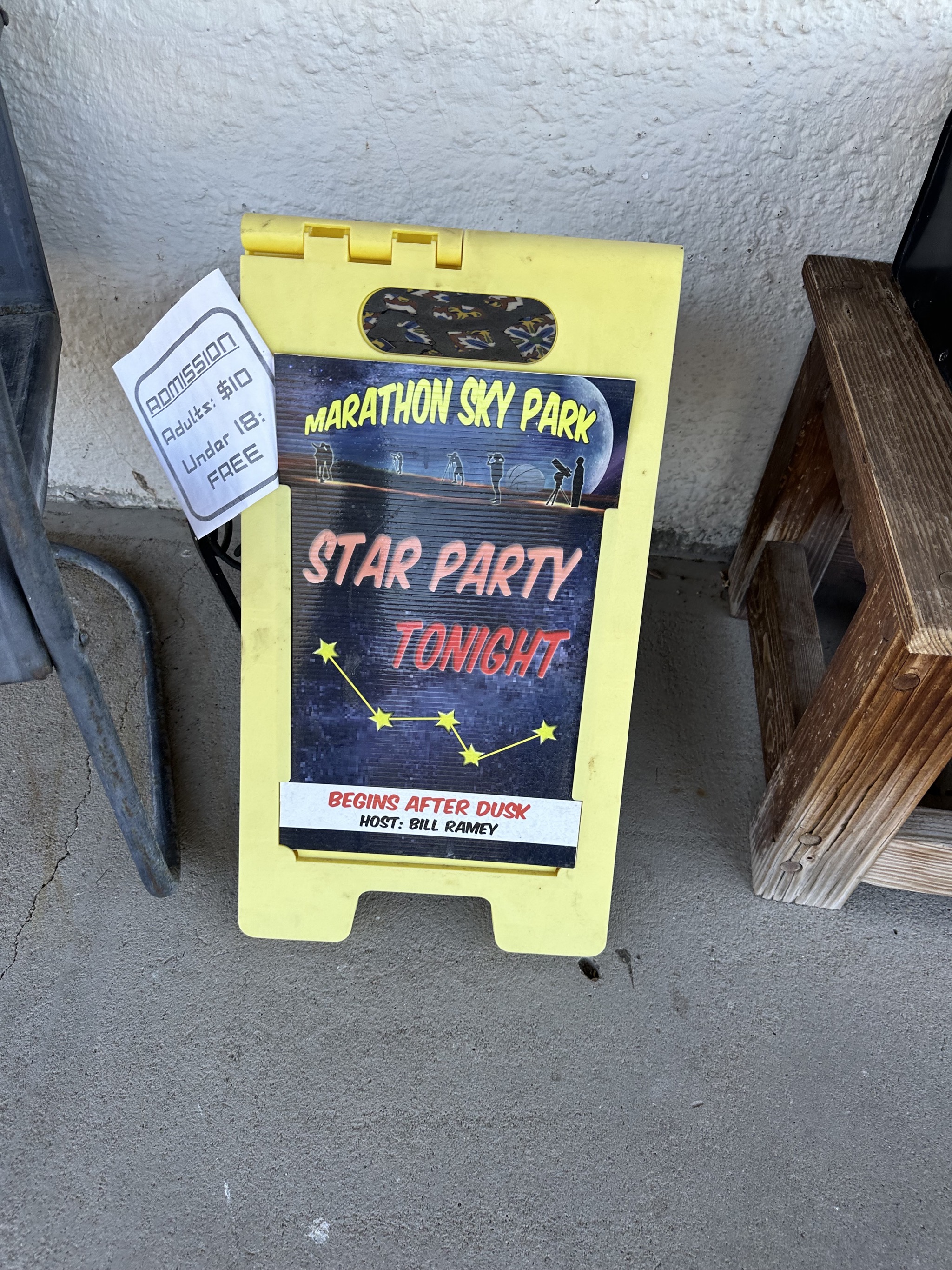 Star party sign