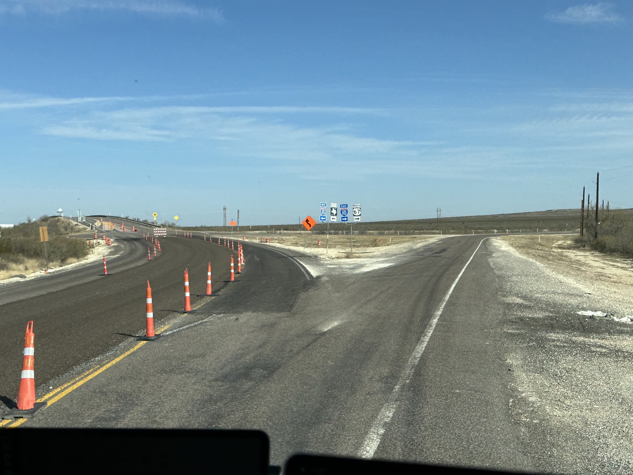 Heading east onto I-10