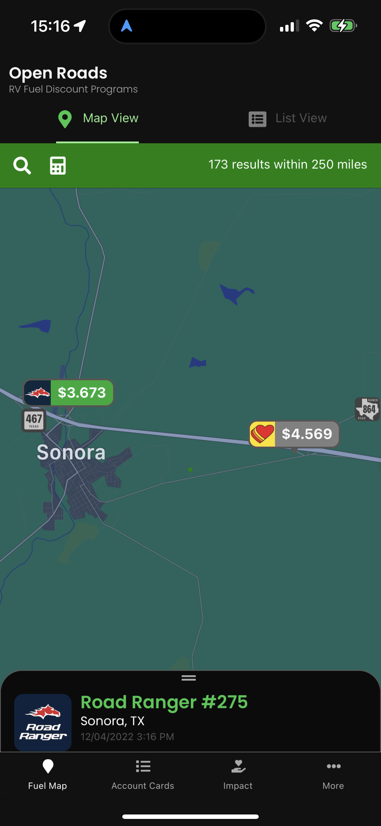 Open Roads app
