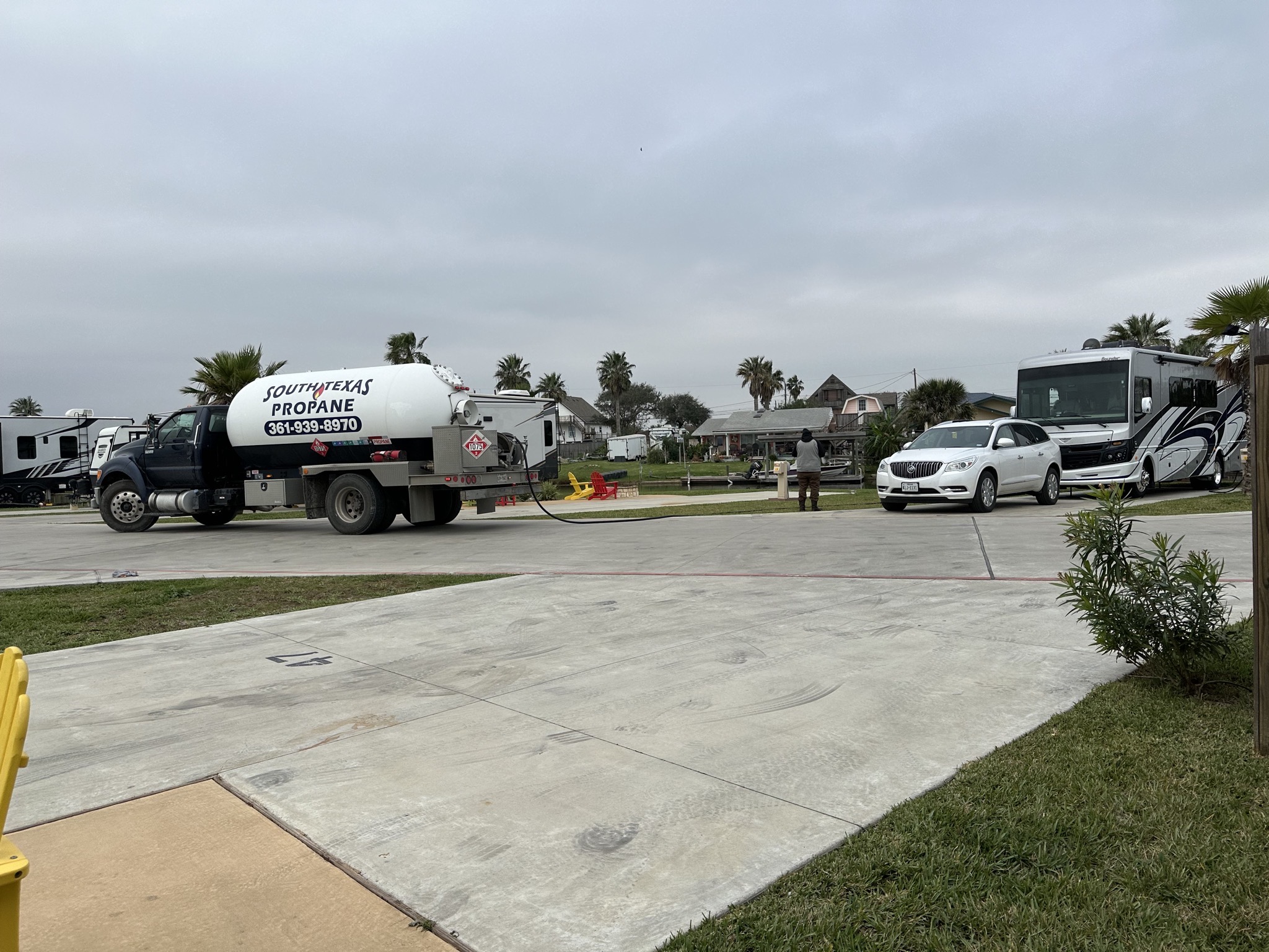 Propane delivery to site