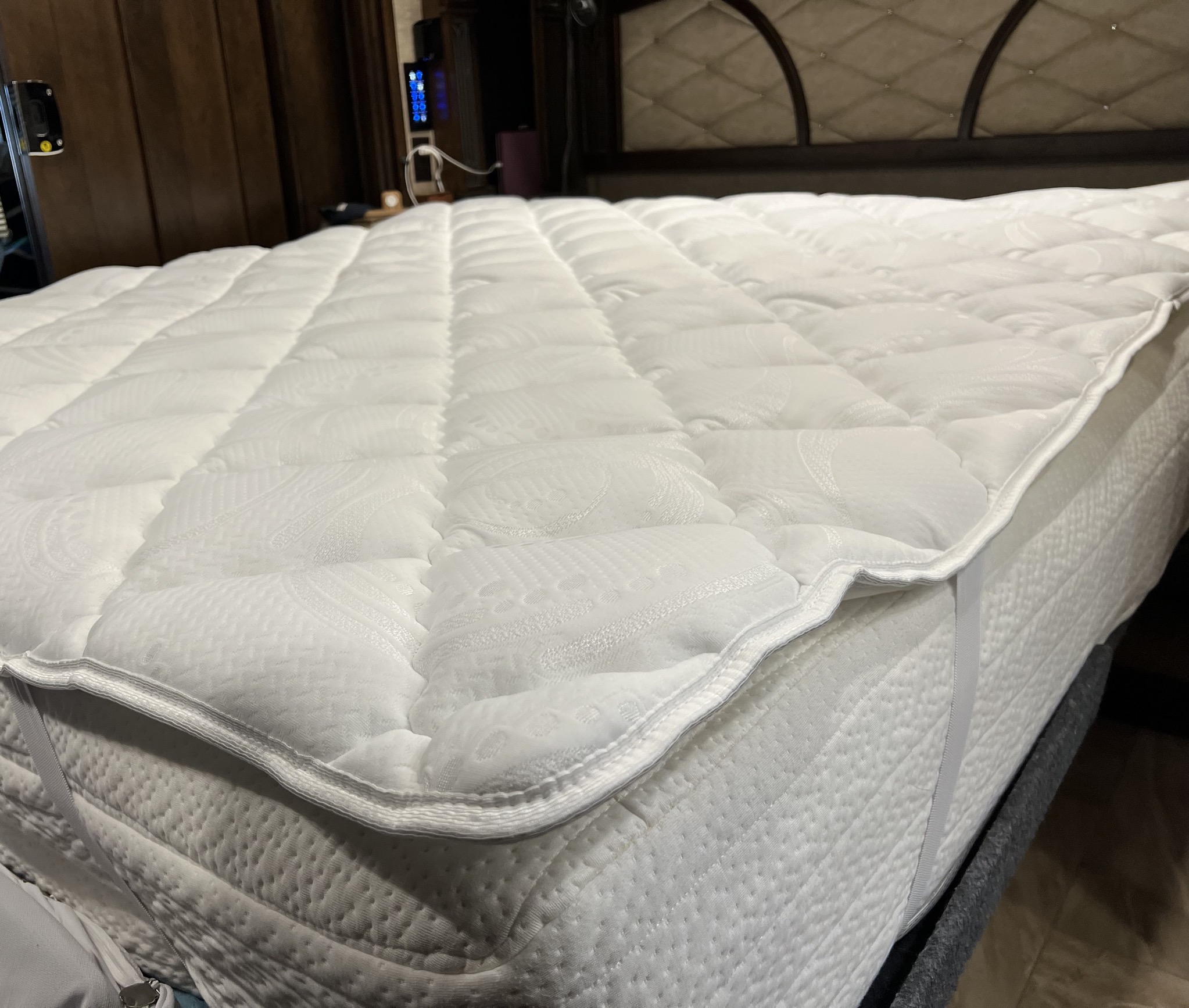 Old mattress with topper