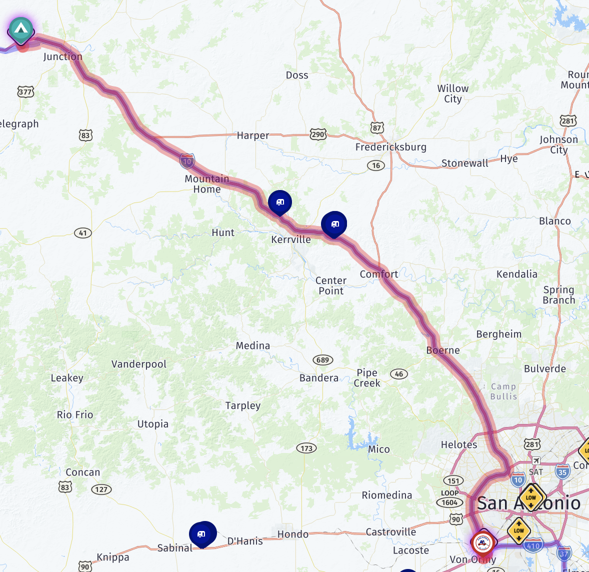 Map route