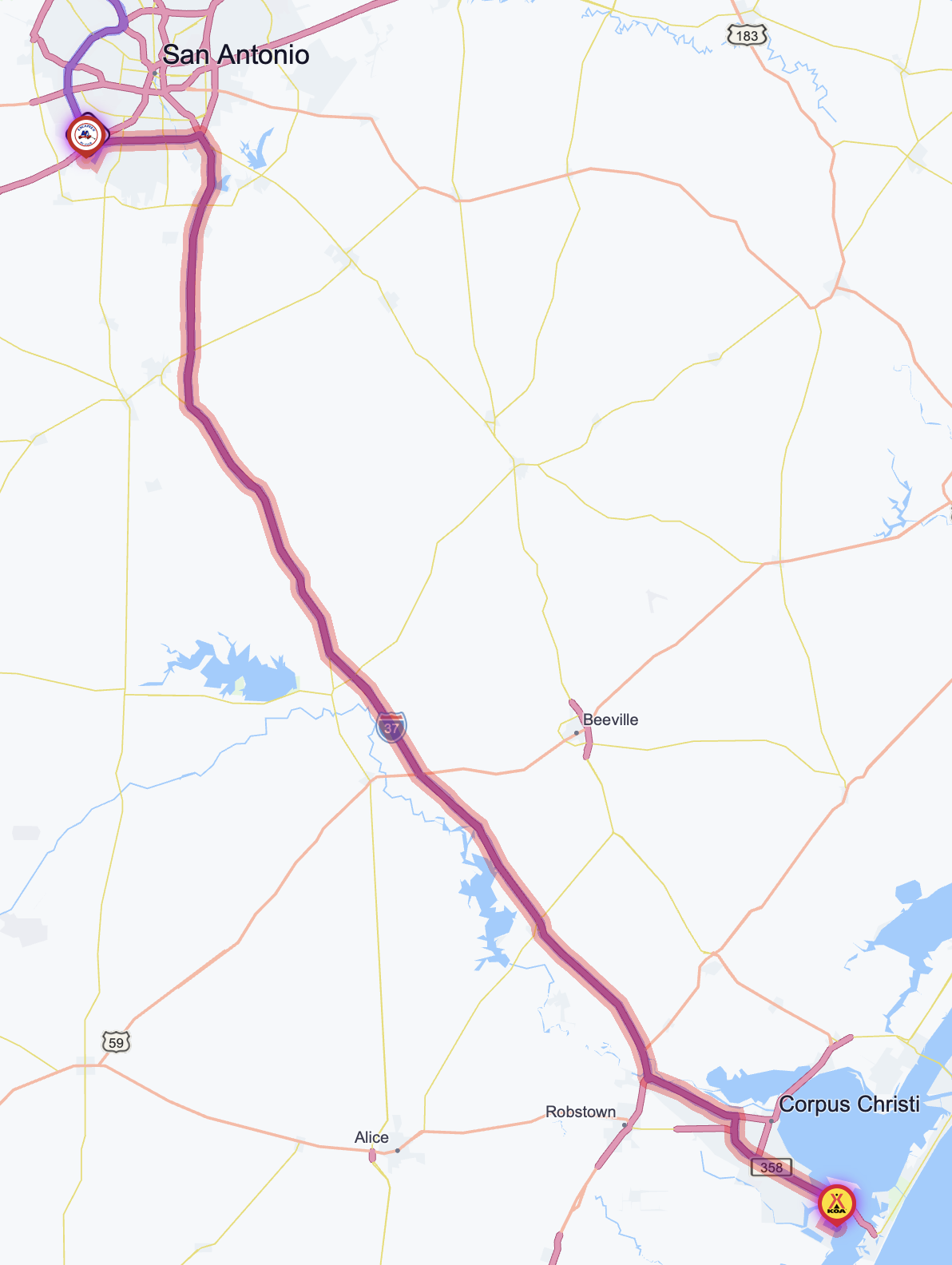 Map route