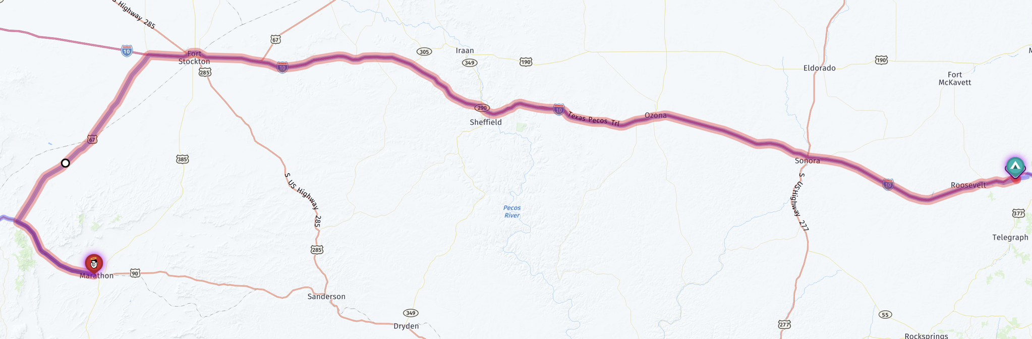 Map route