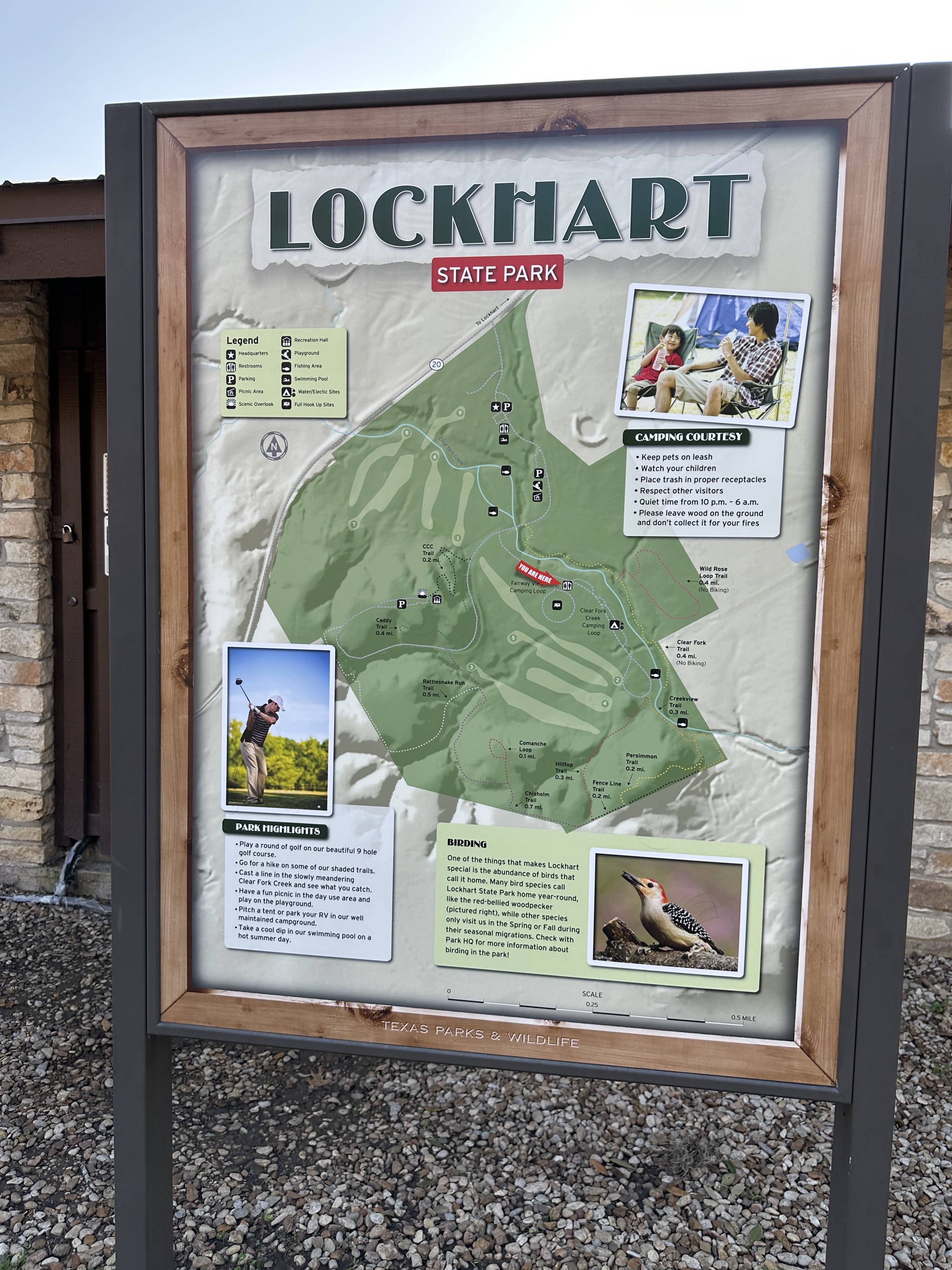 Park map sign