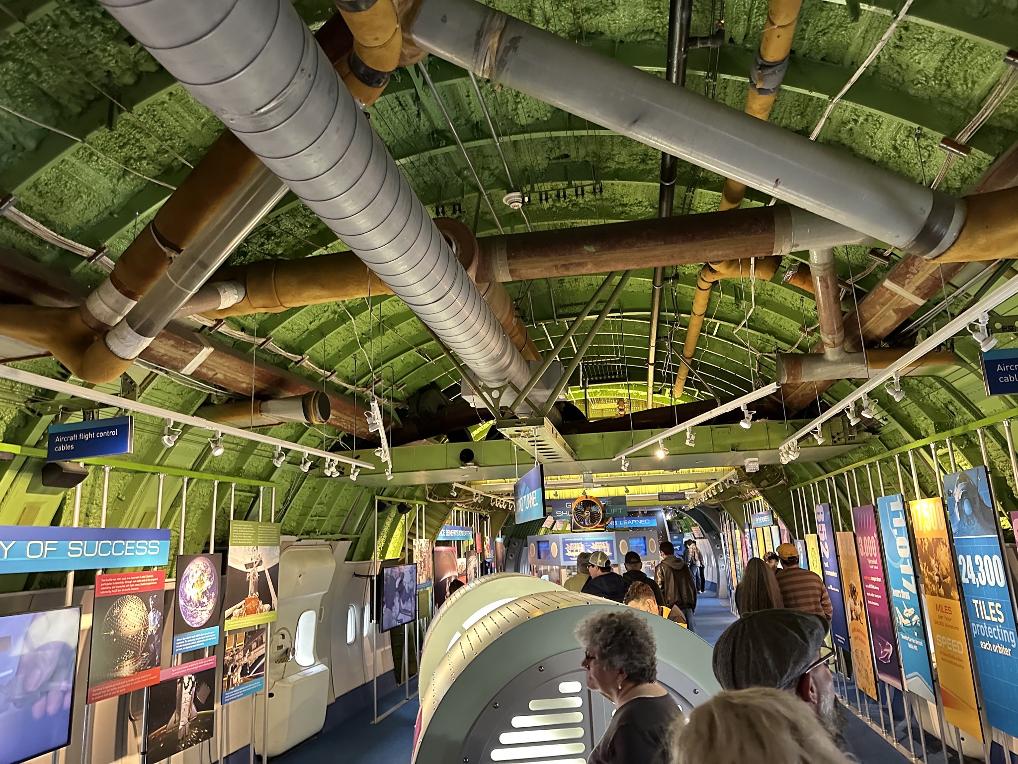 Exhibits in plane