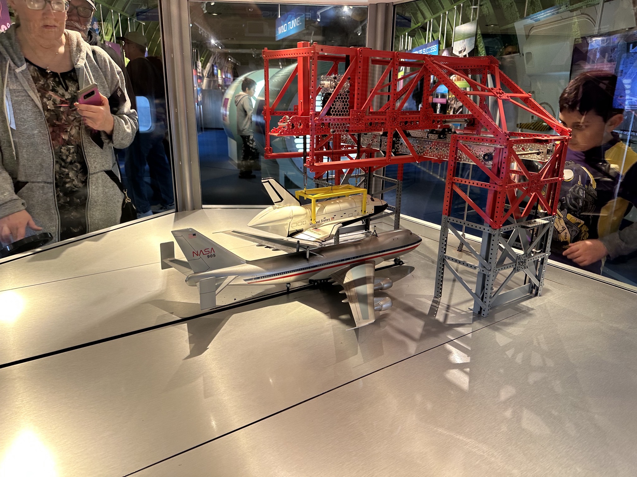 Exhibits in plane