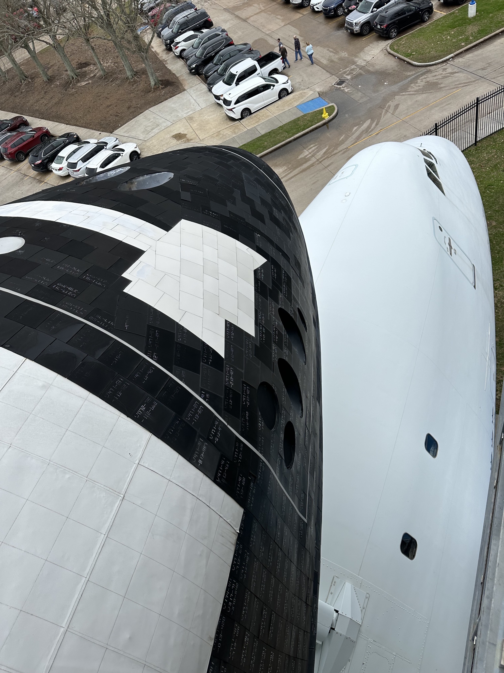 Shuttle on plane