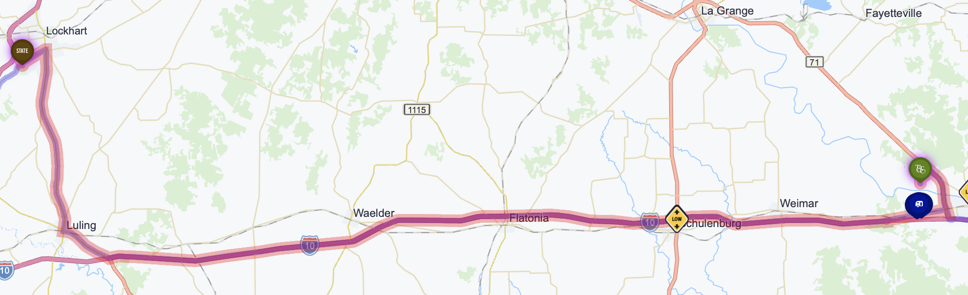 Map route