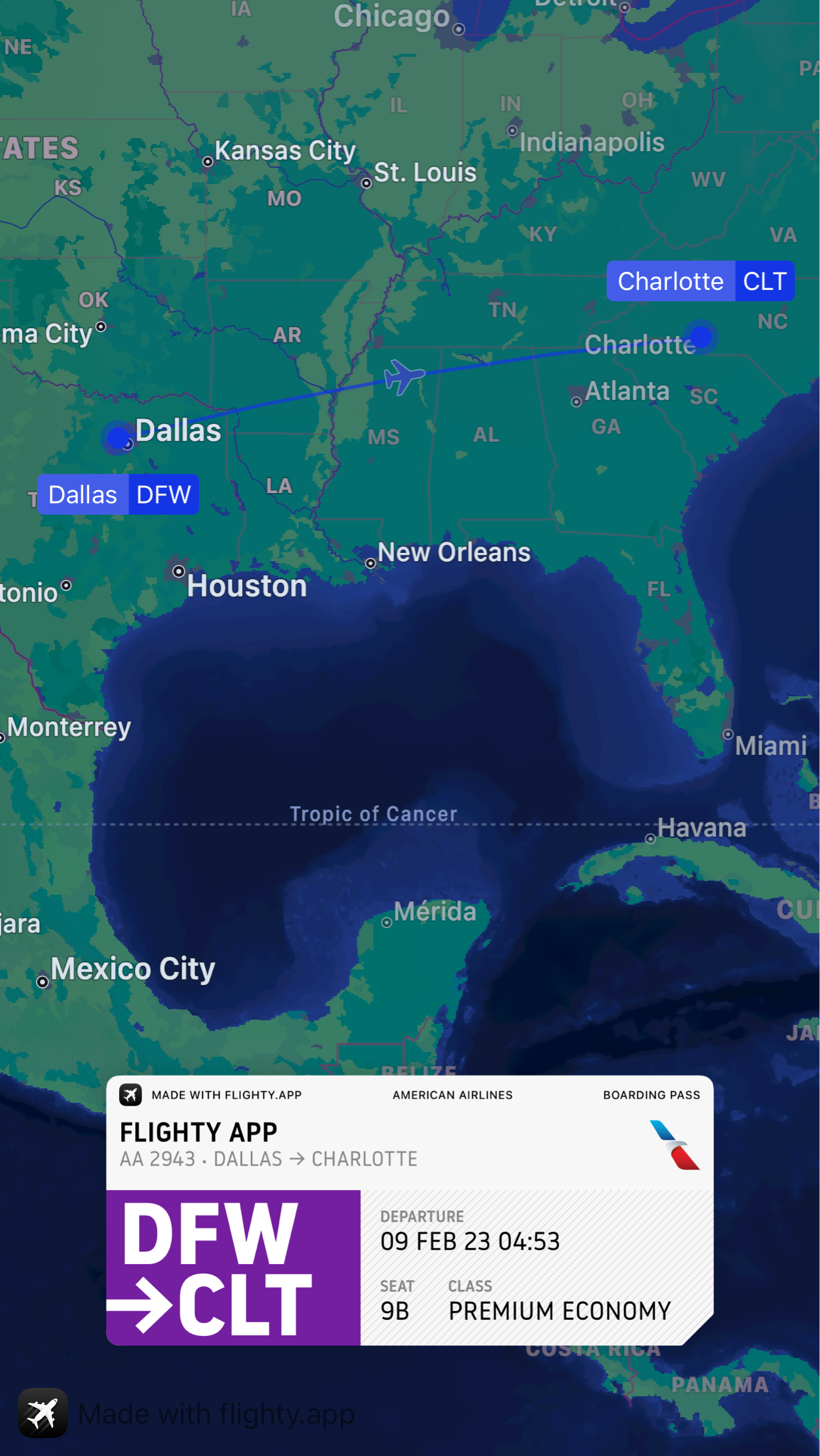 DFW to CLT