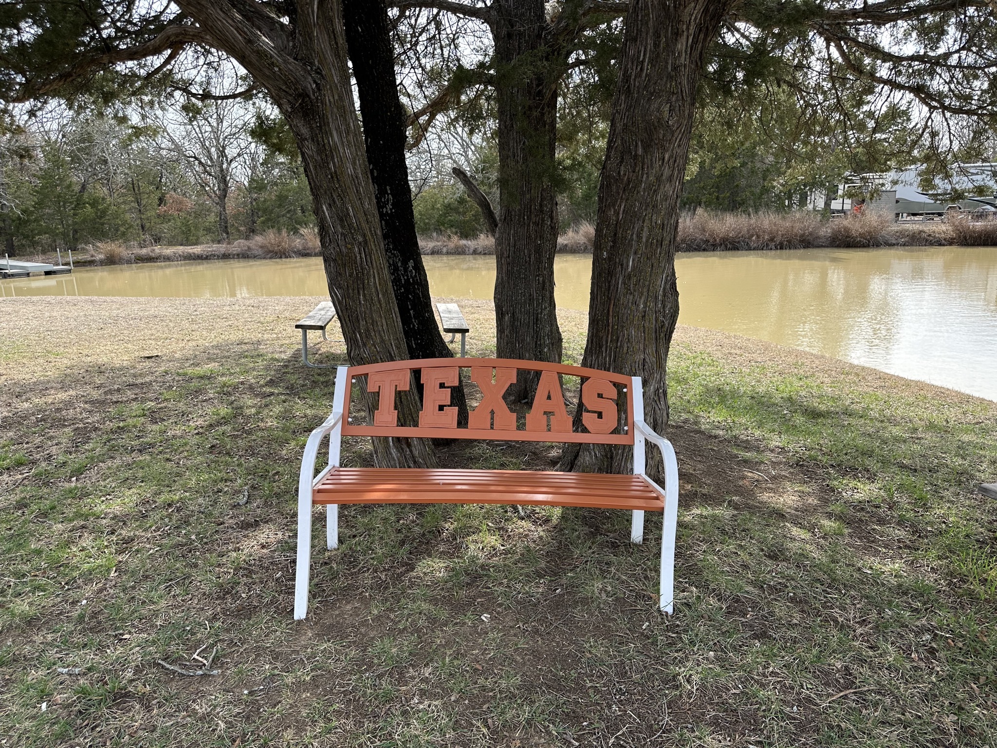 Pond bench