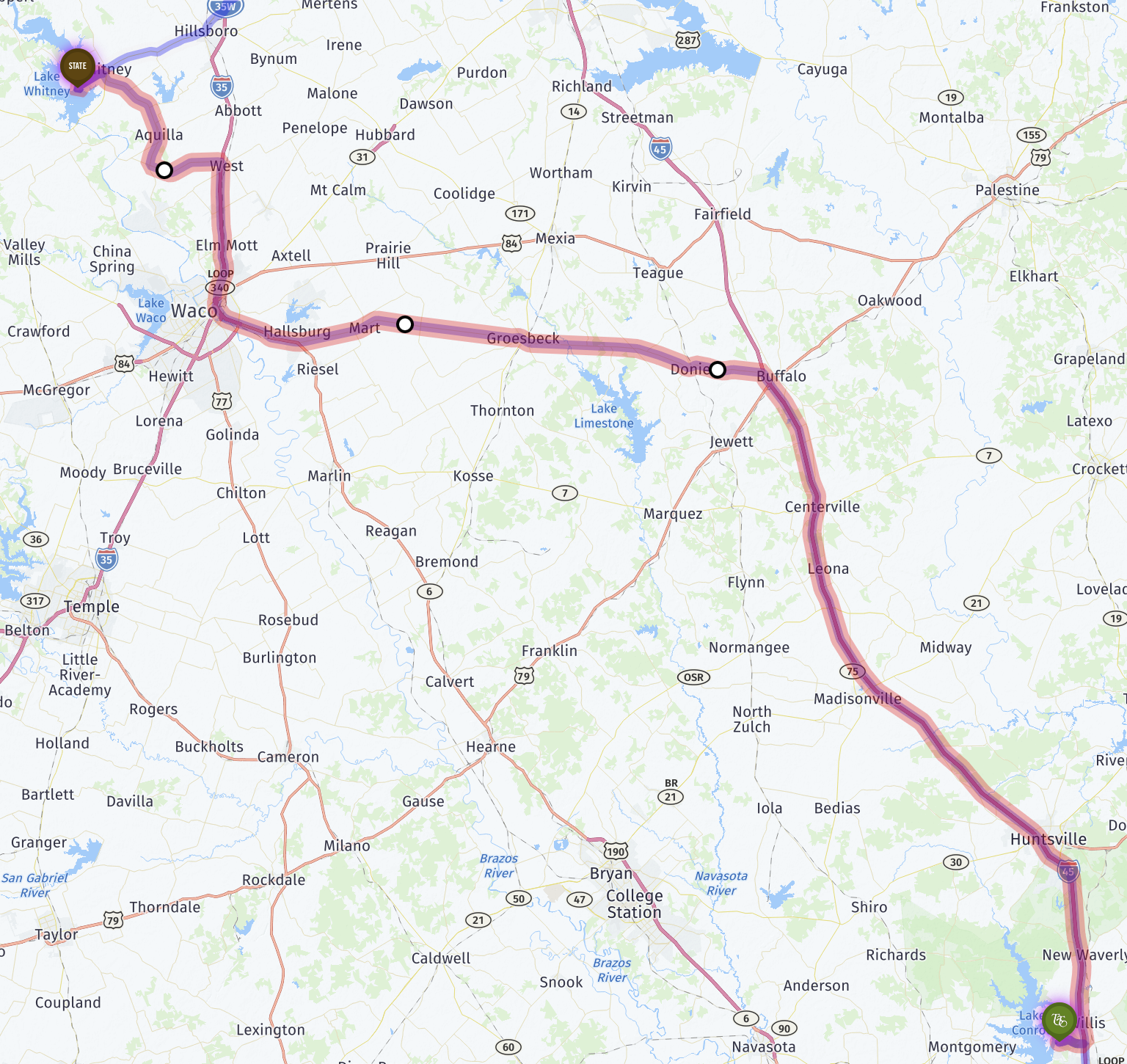 Map route