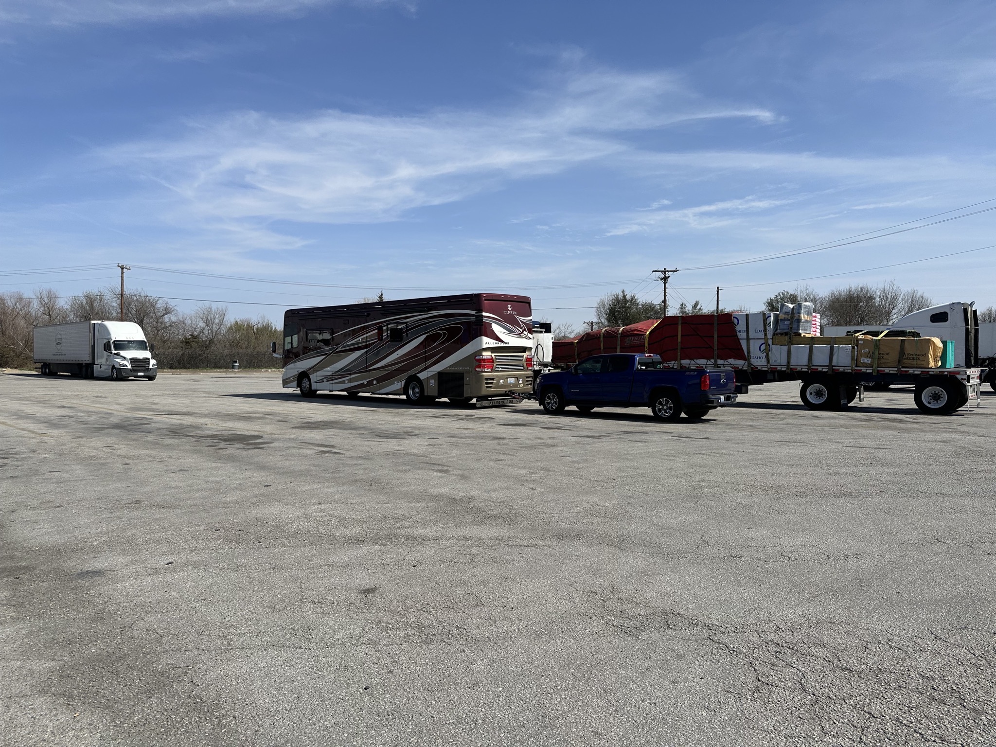 At a truck stop
