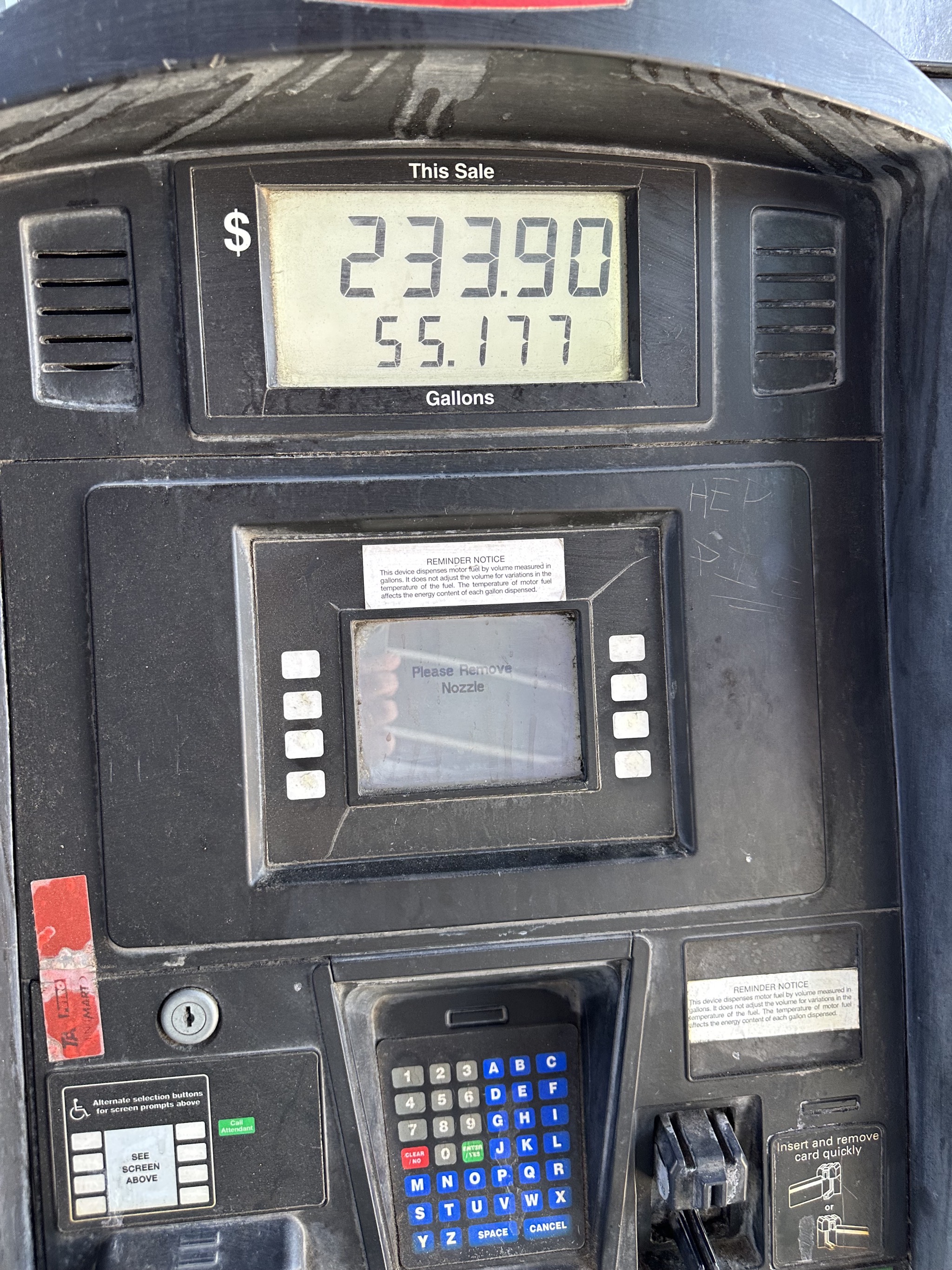 Fuel stop