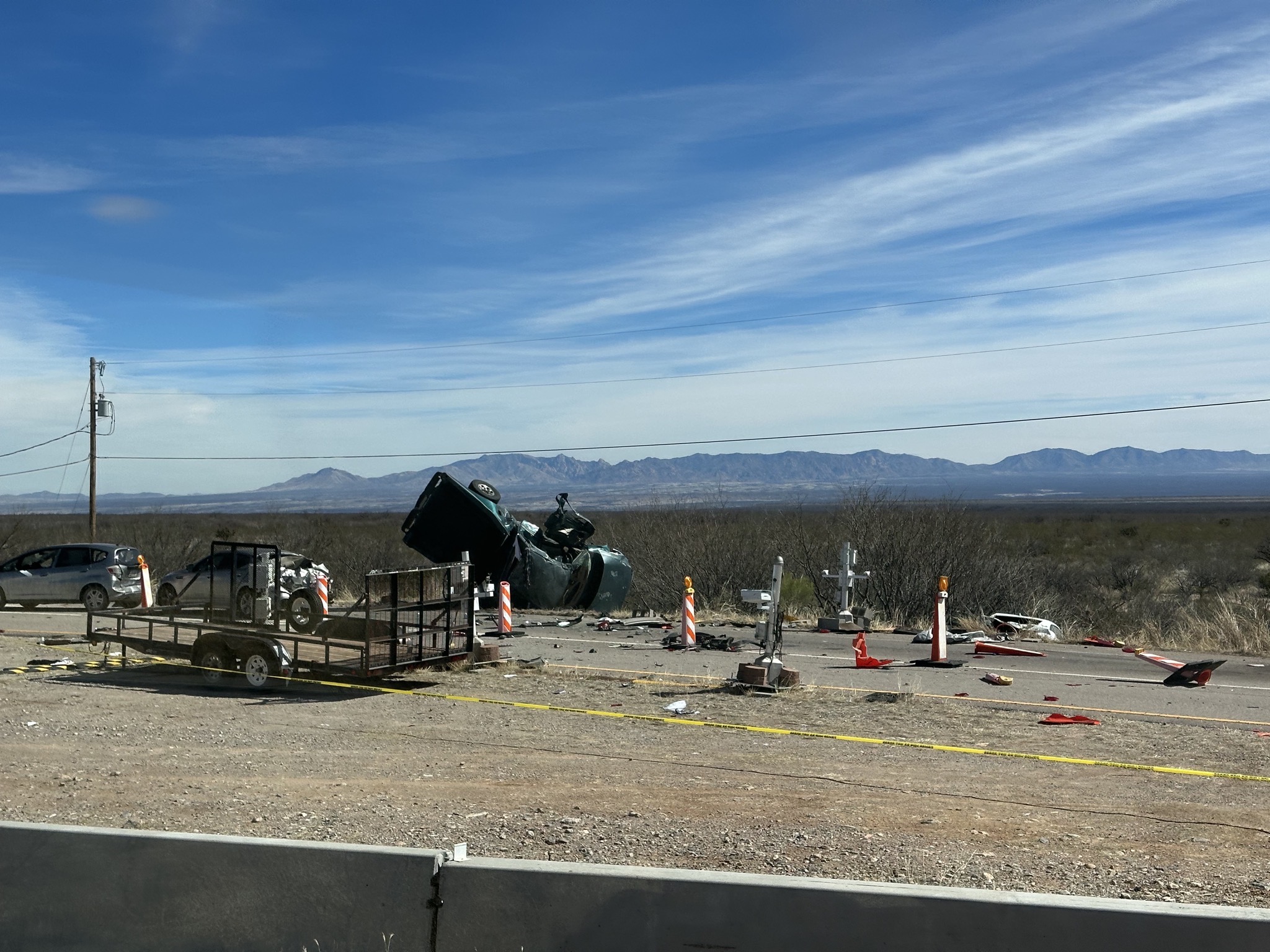 Accident at inspection station