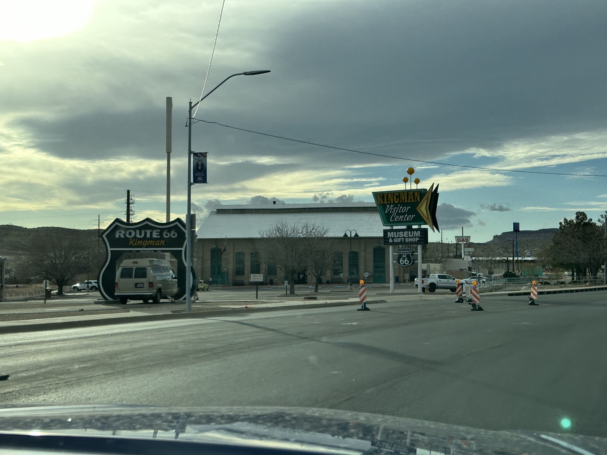 Drive-through Route 66 sign