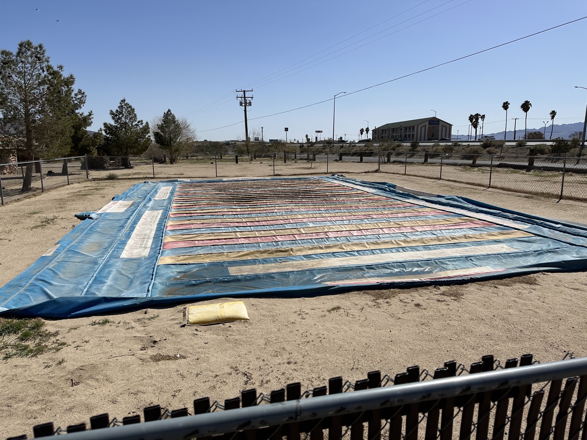 Deflated jump pad