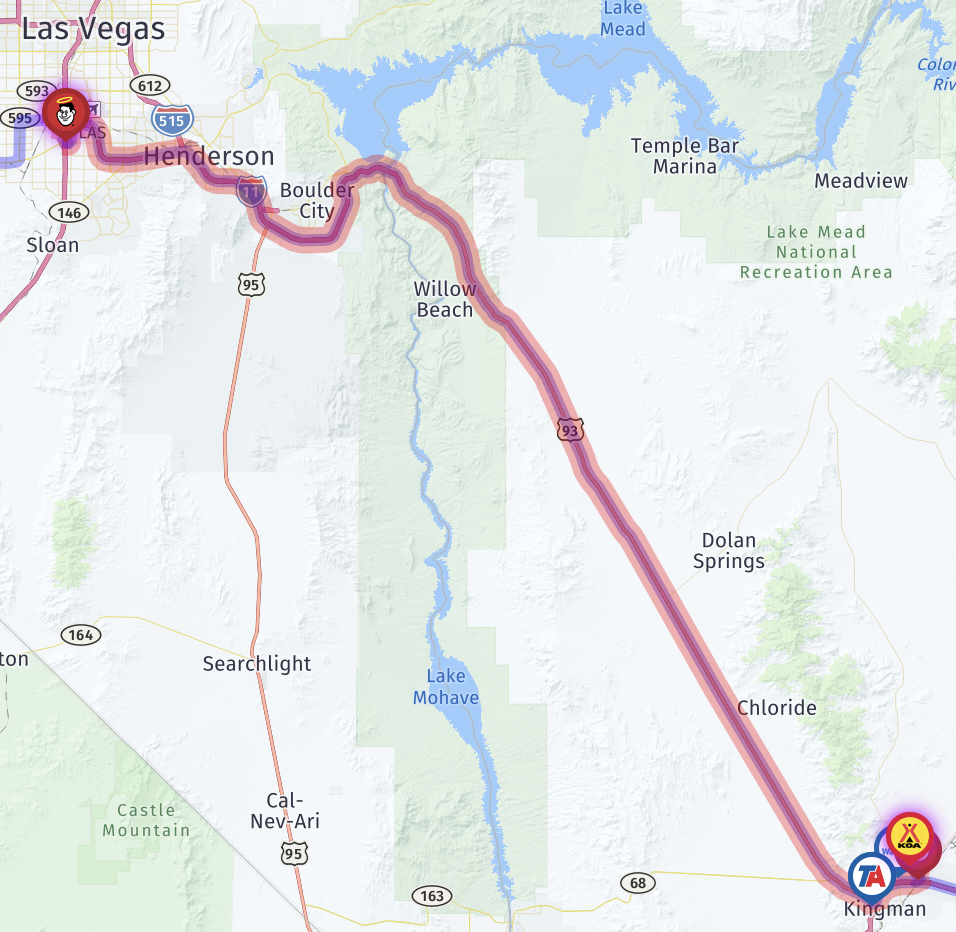 Vegas route