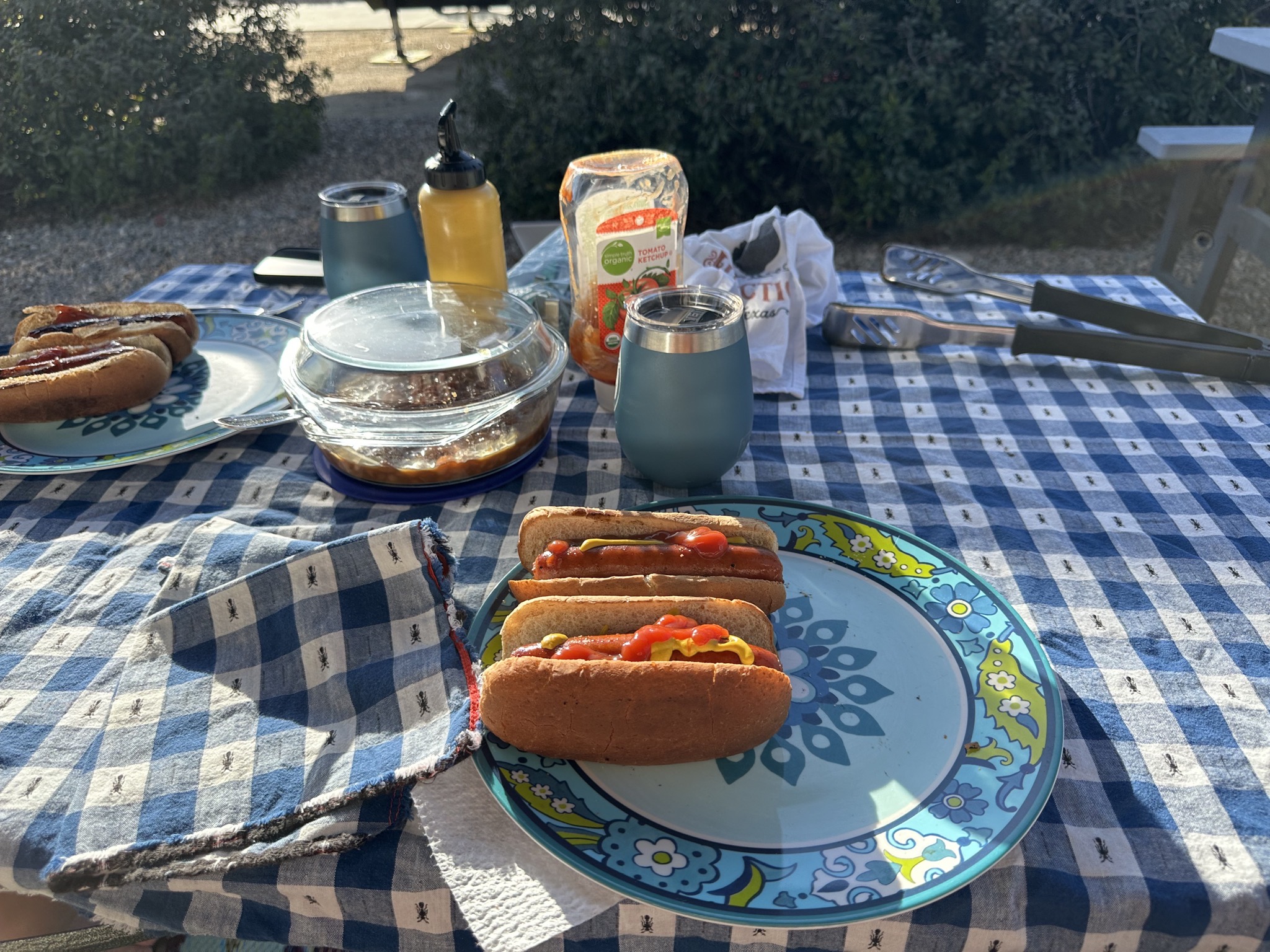 Hot dogs and beans