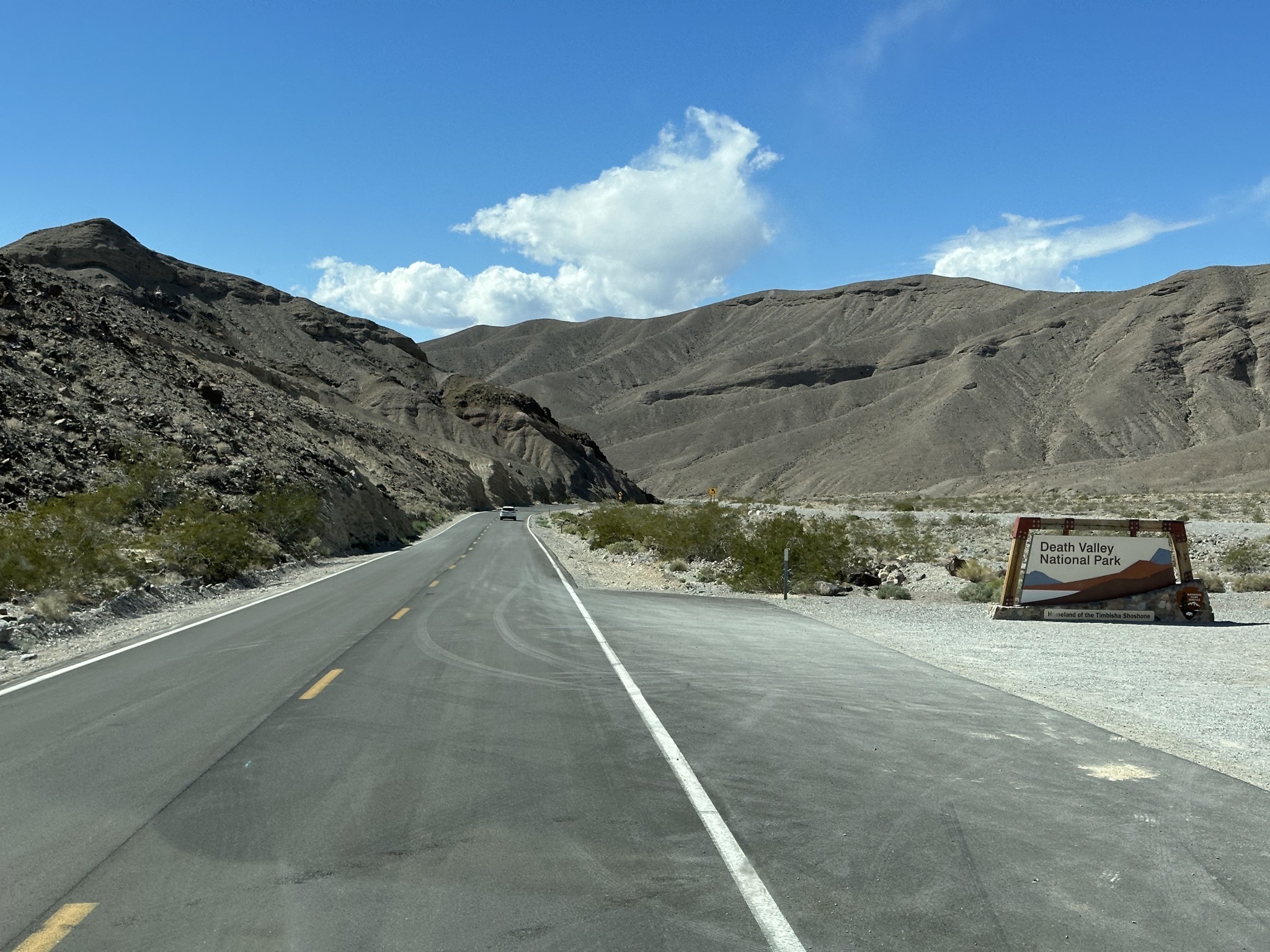Enering Death Valley National Park