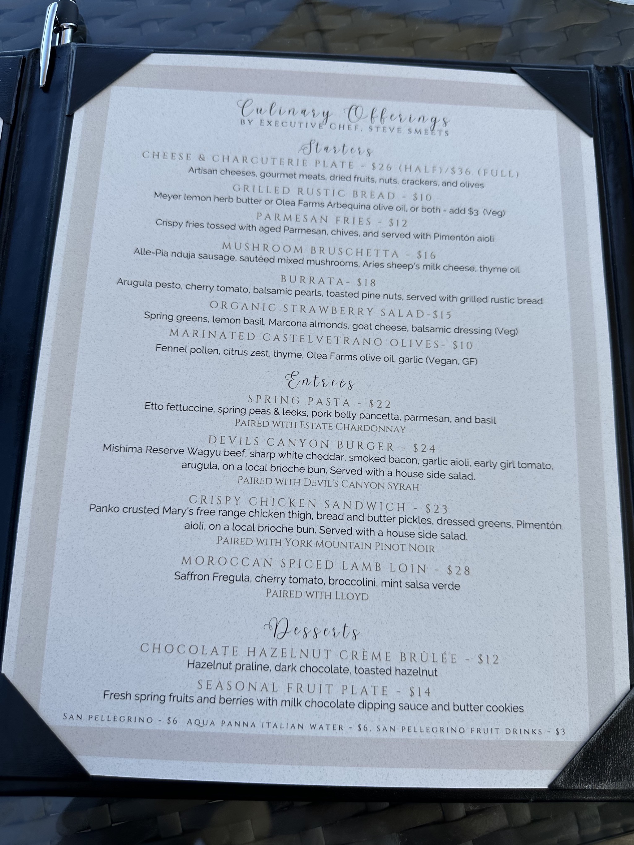 Food menu