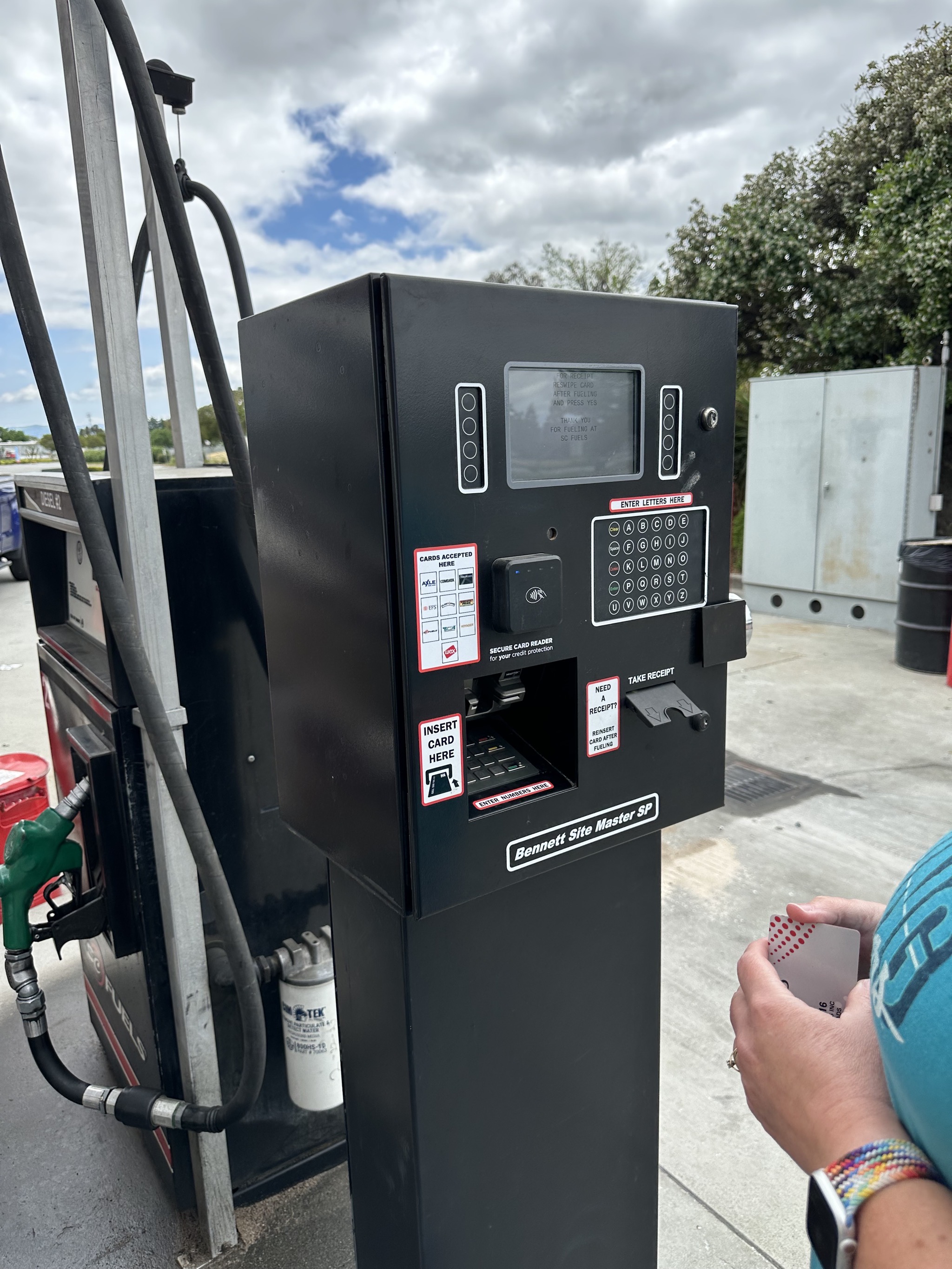 Cardlock fuel stop
