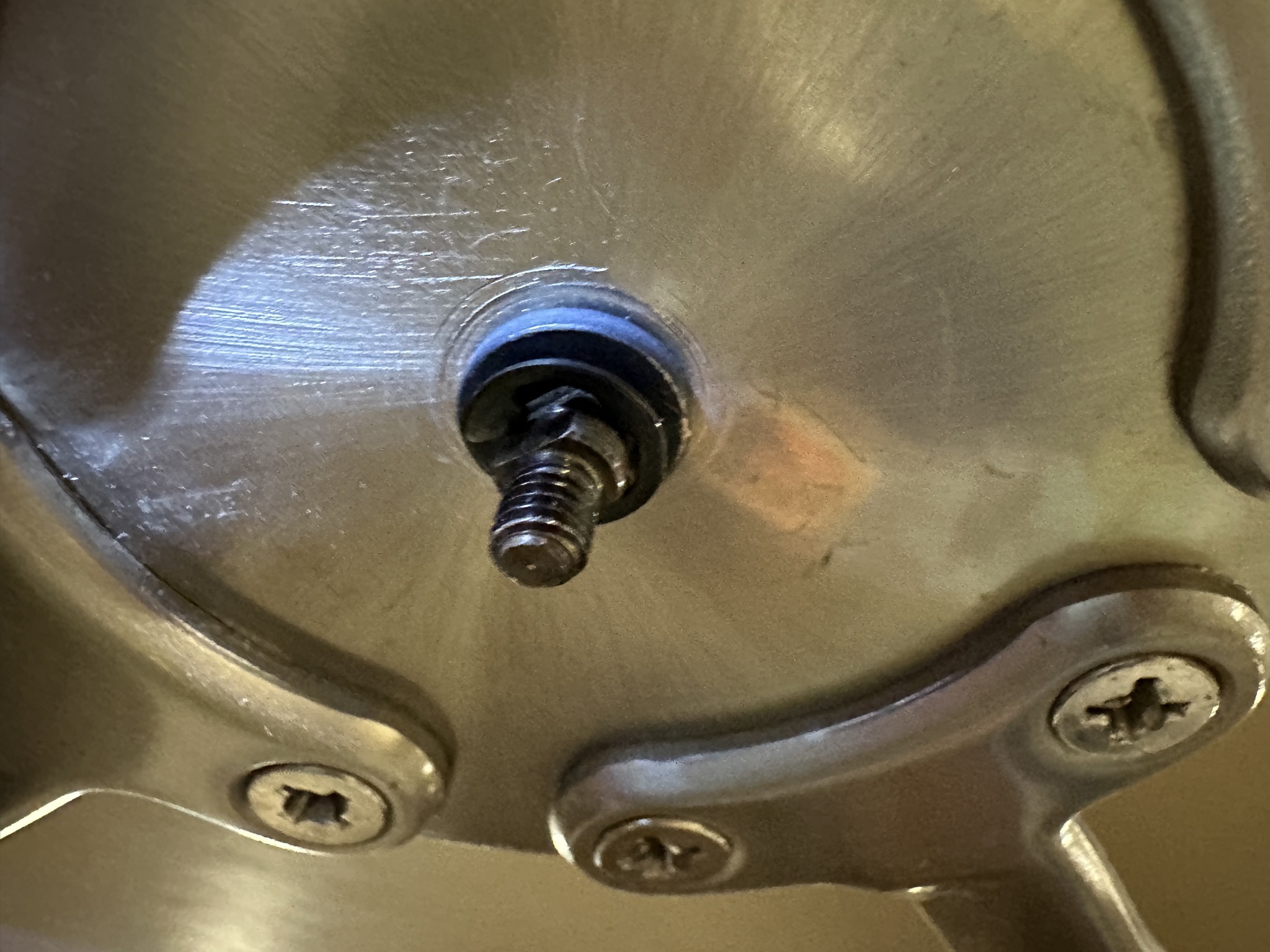 Blades, washer and clip reattached