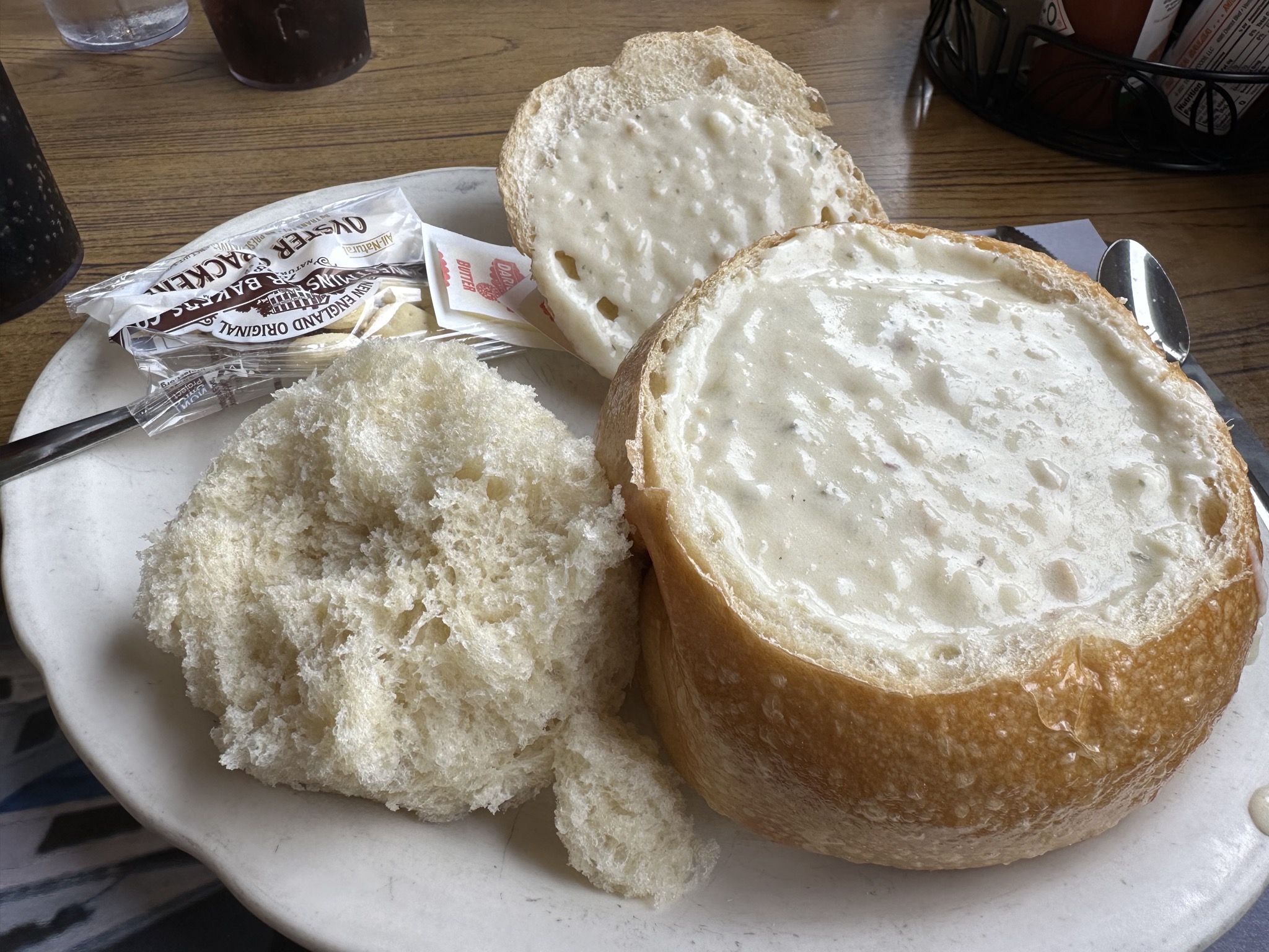 My clam chowder bread bowl