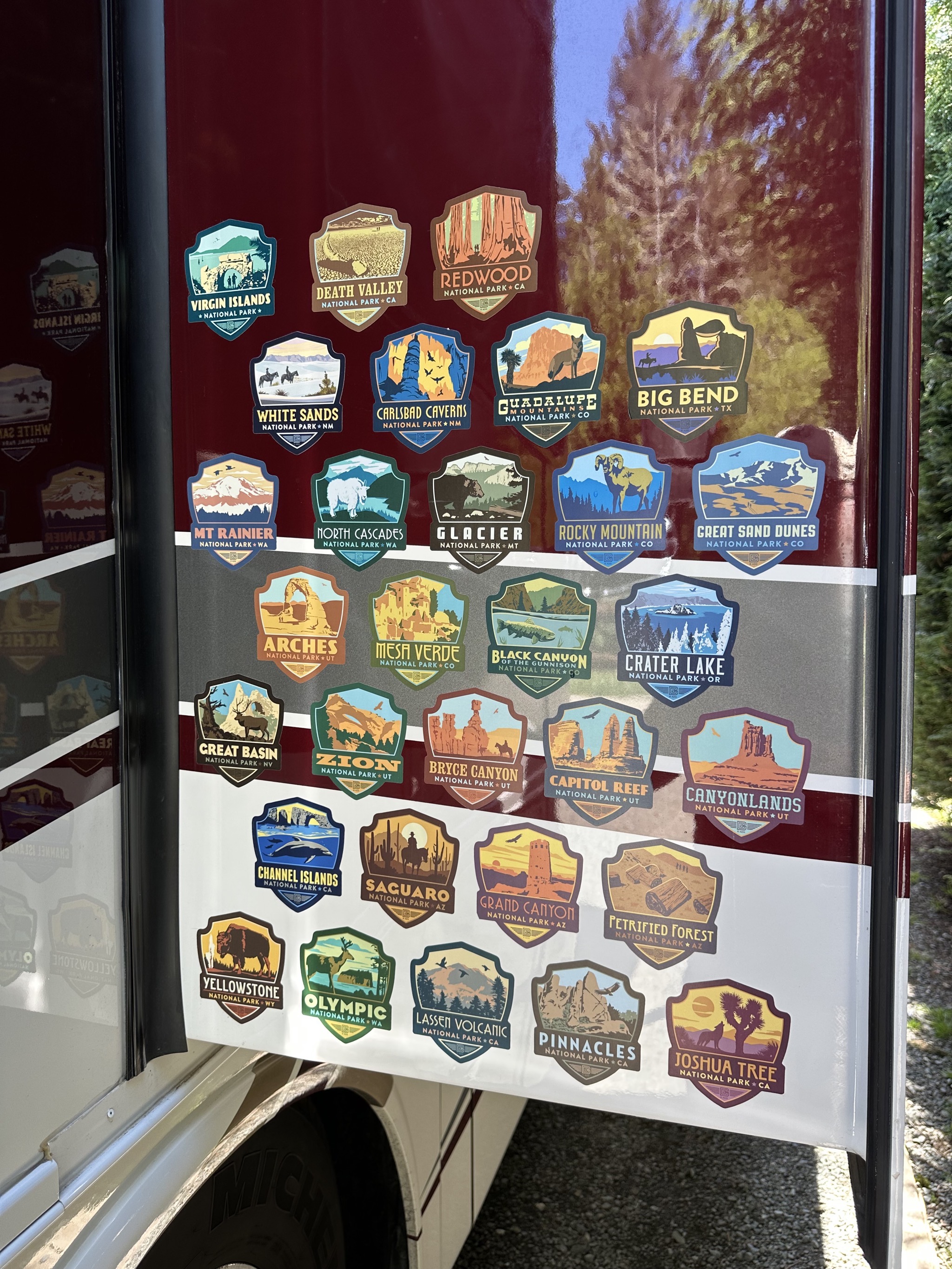 Adding National Park sticker