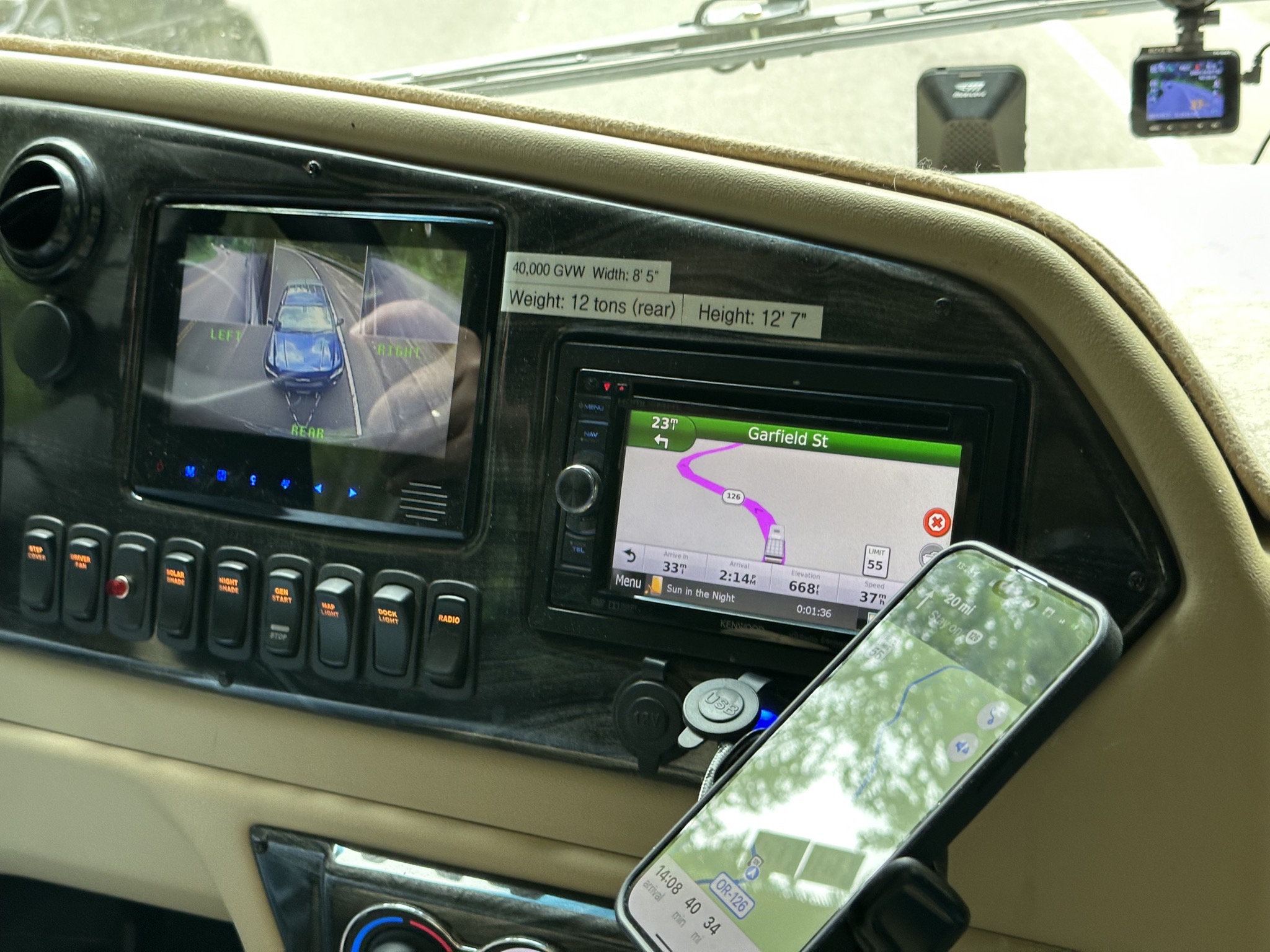 Cameras, GPS, phone