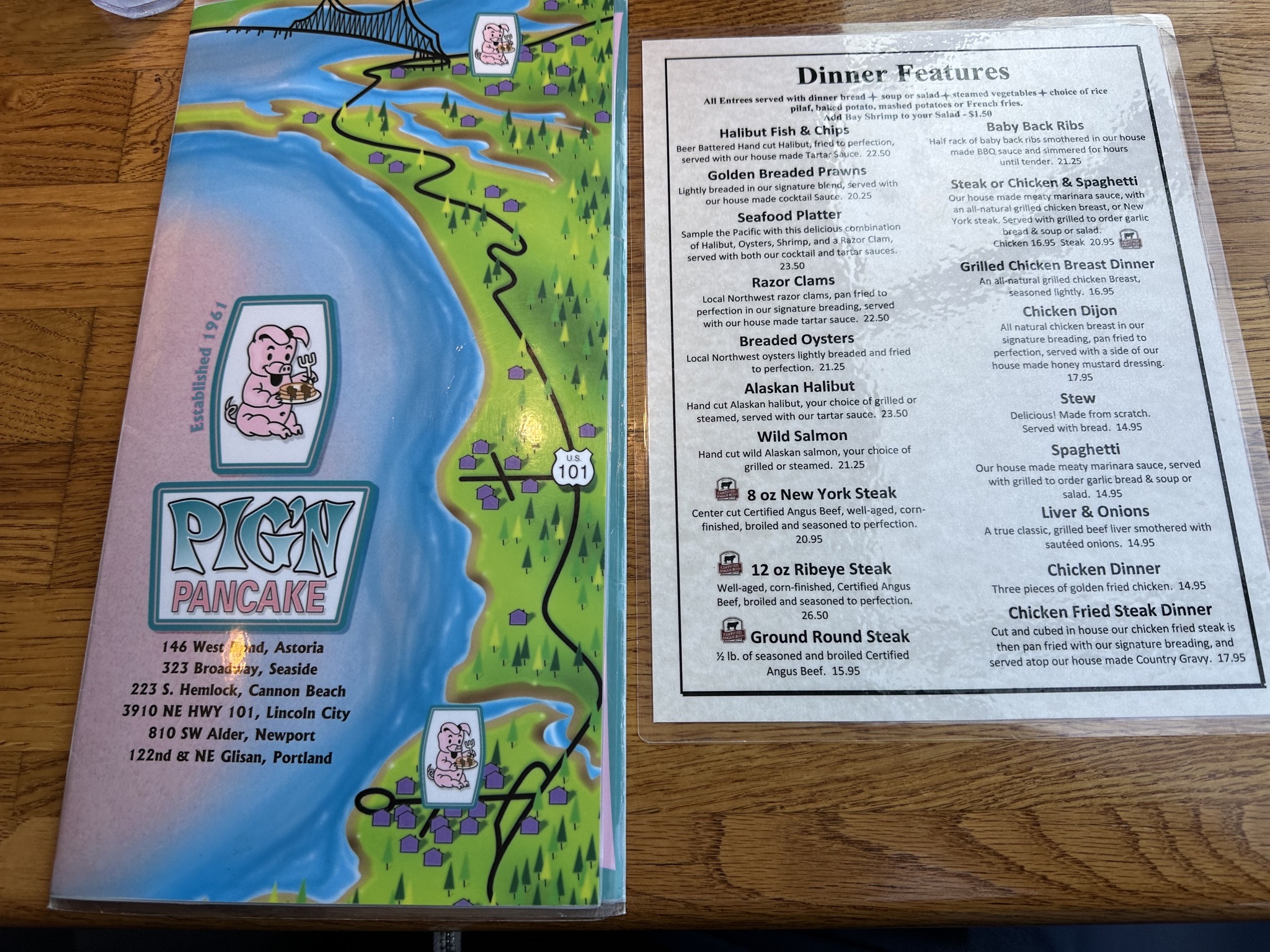 Pig'n Pancake in Seaside, Oregon