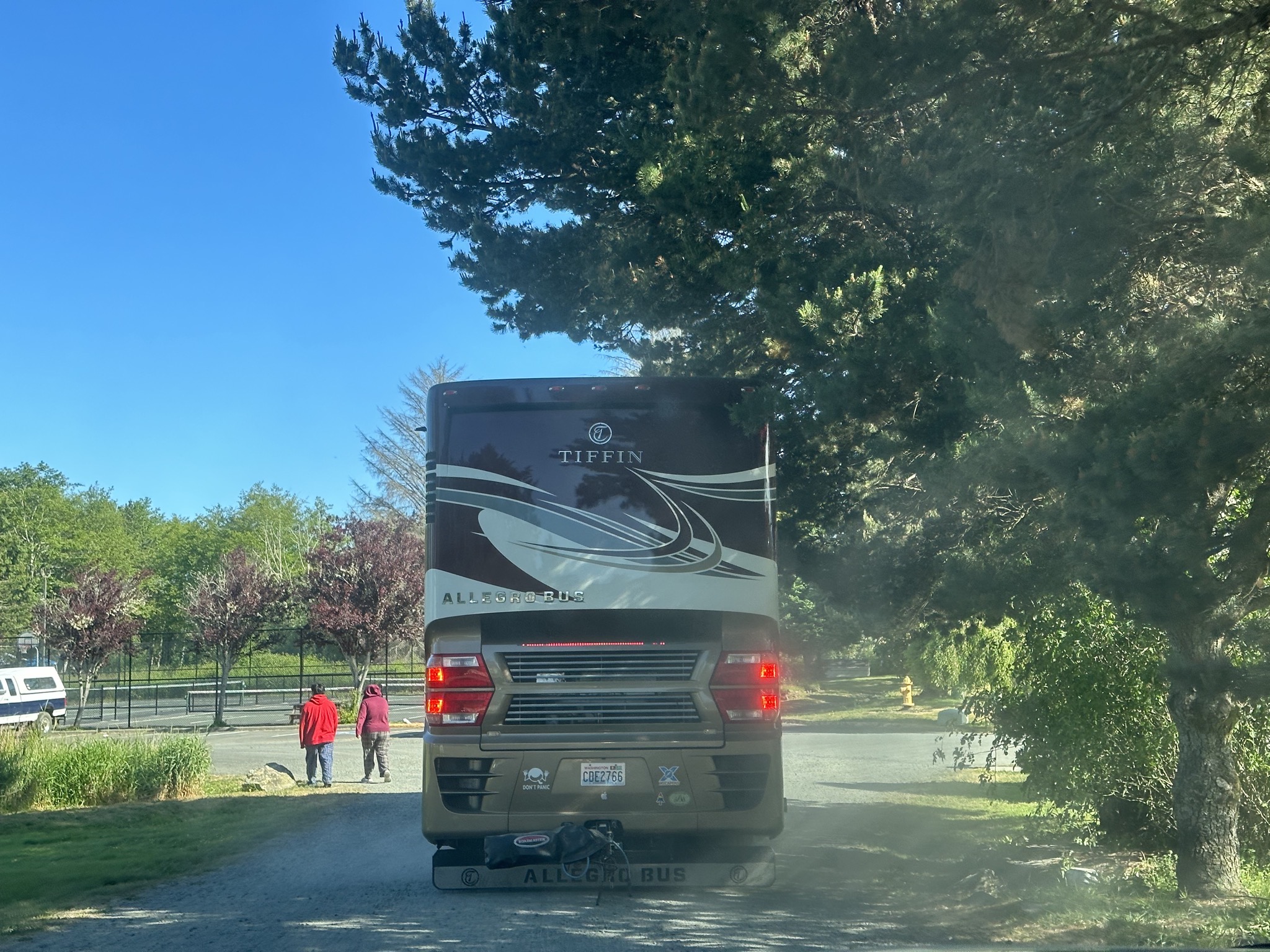Leaving campground