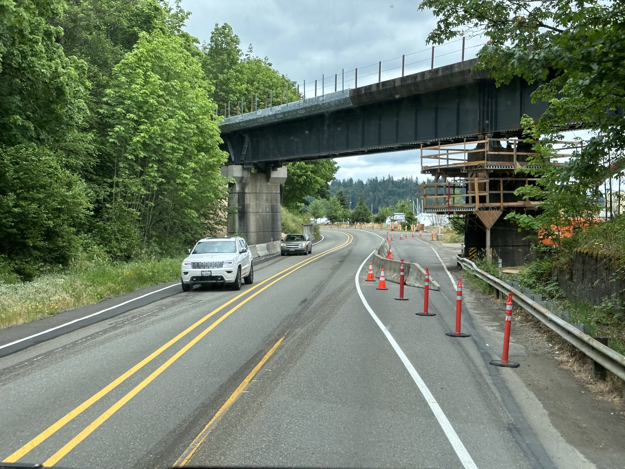 Rail bridge work