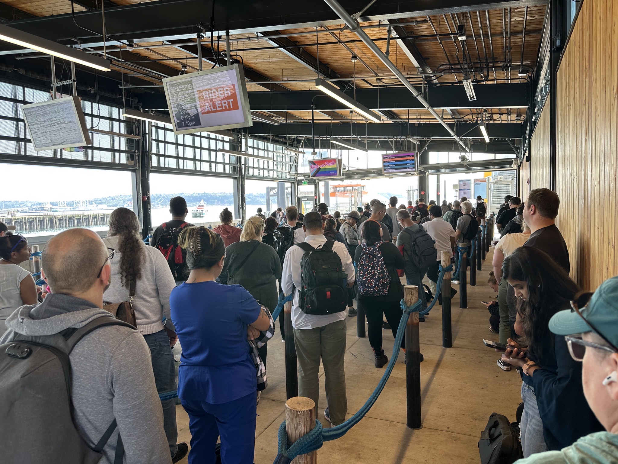 Line for ferry