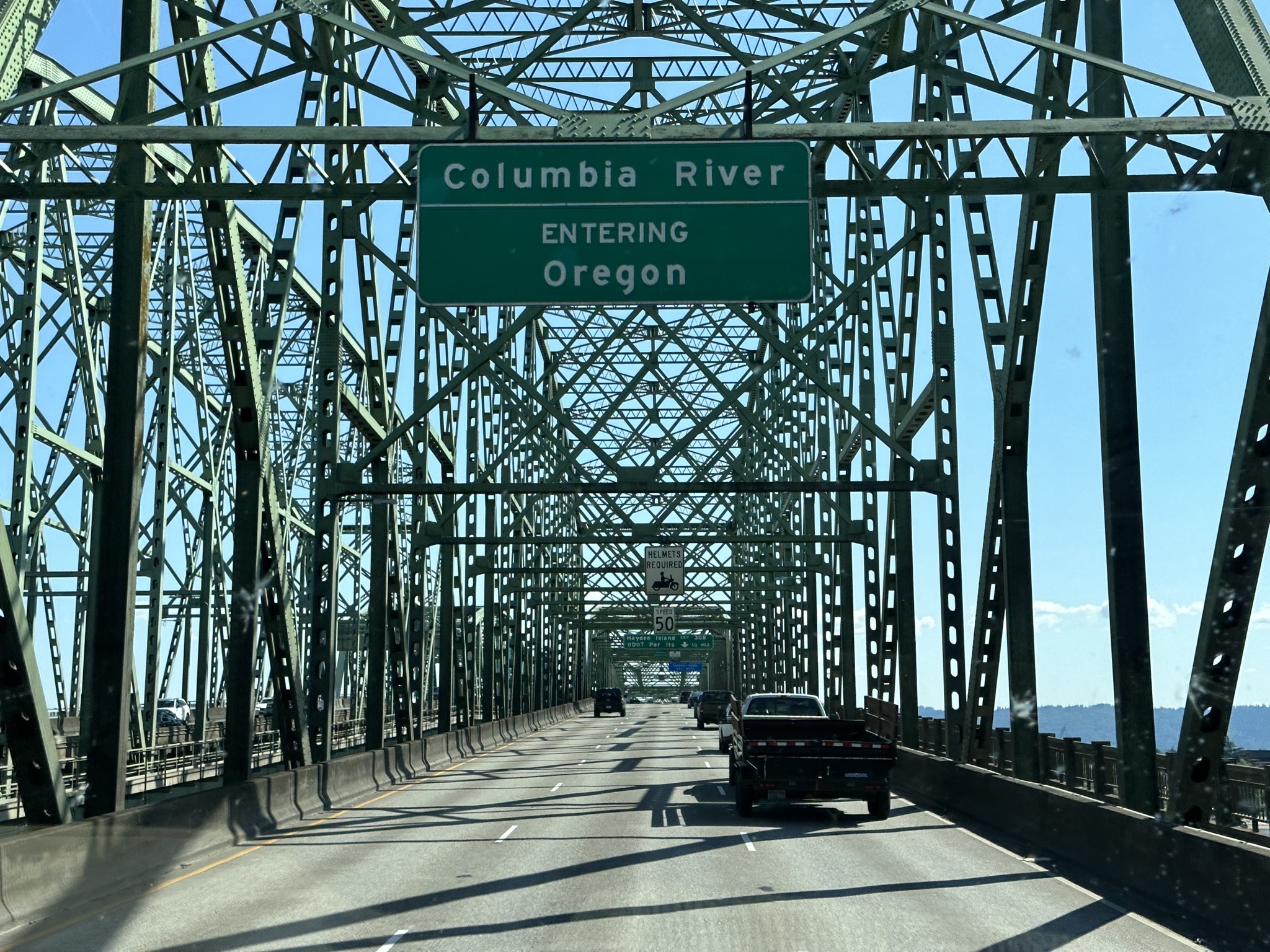 Entering Oregon