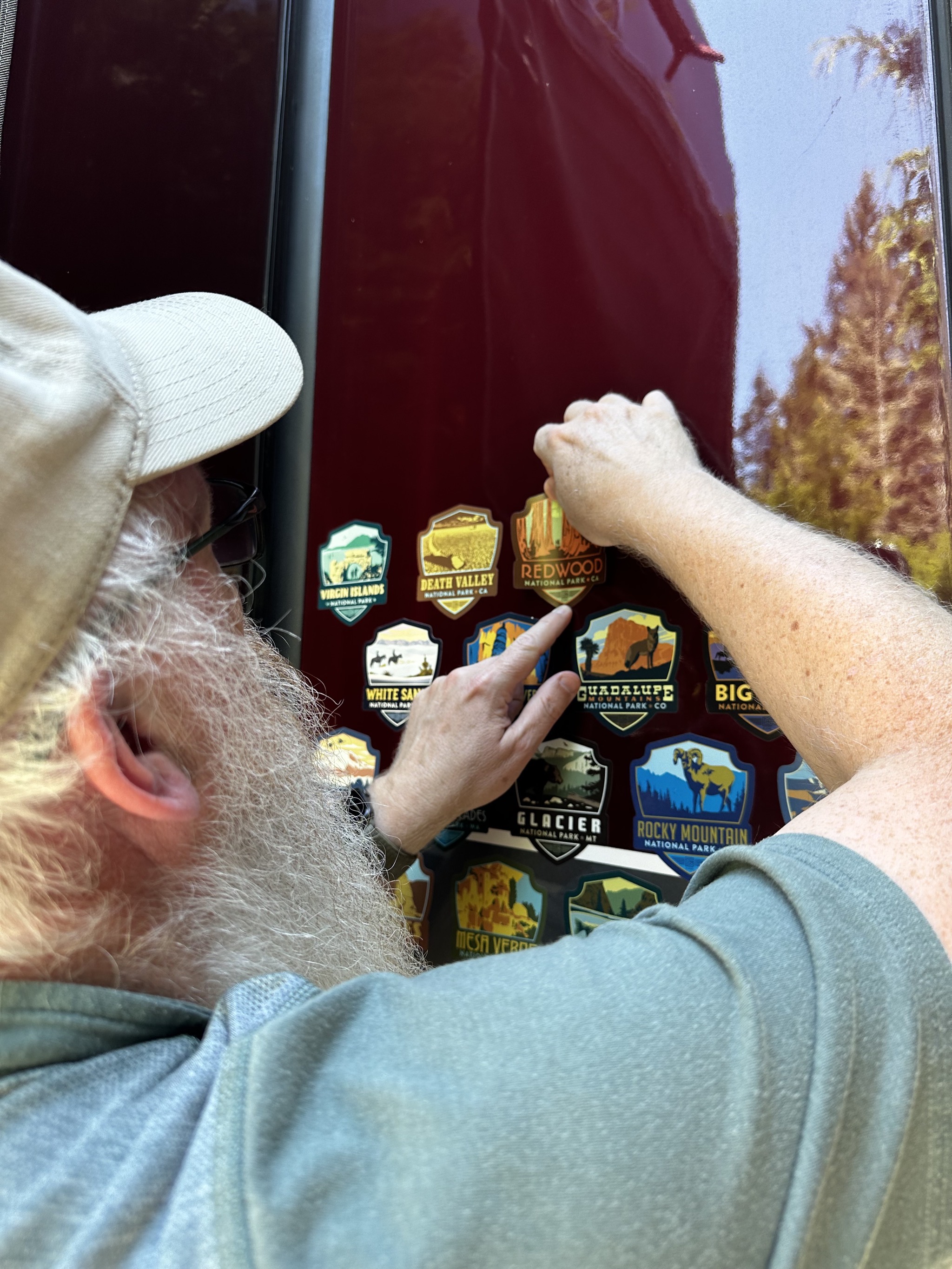 Adding National Park sticker
