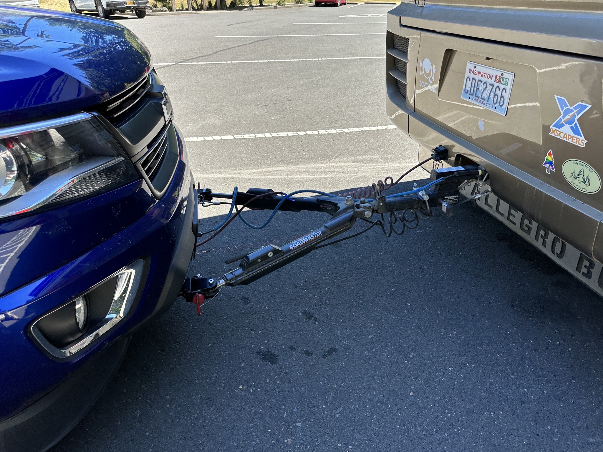 Connected truck to coach