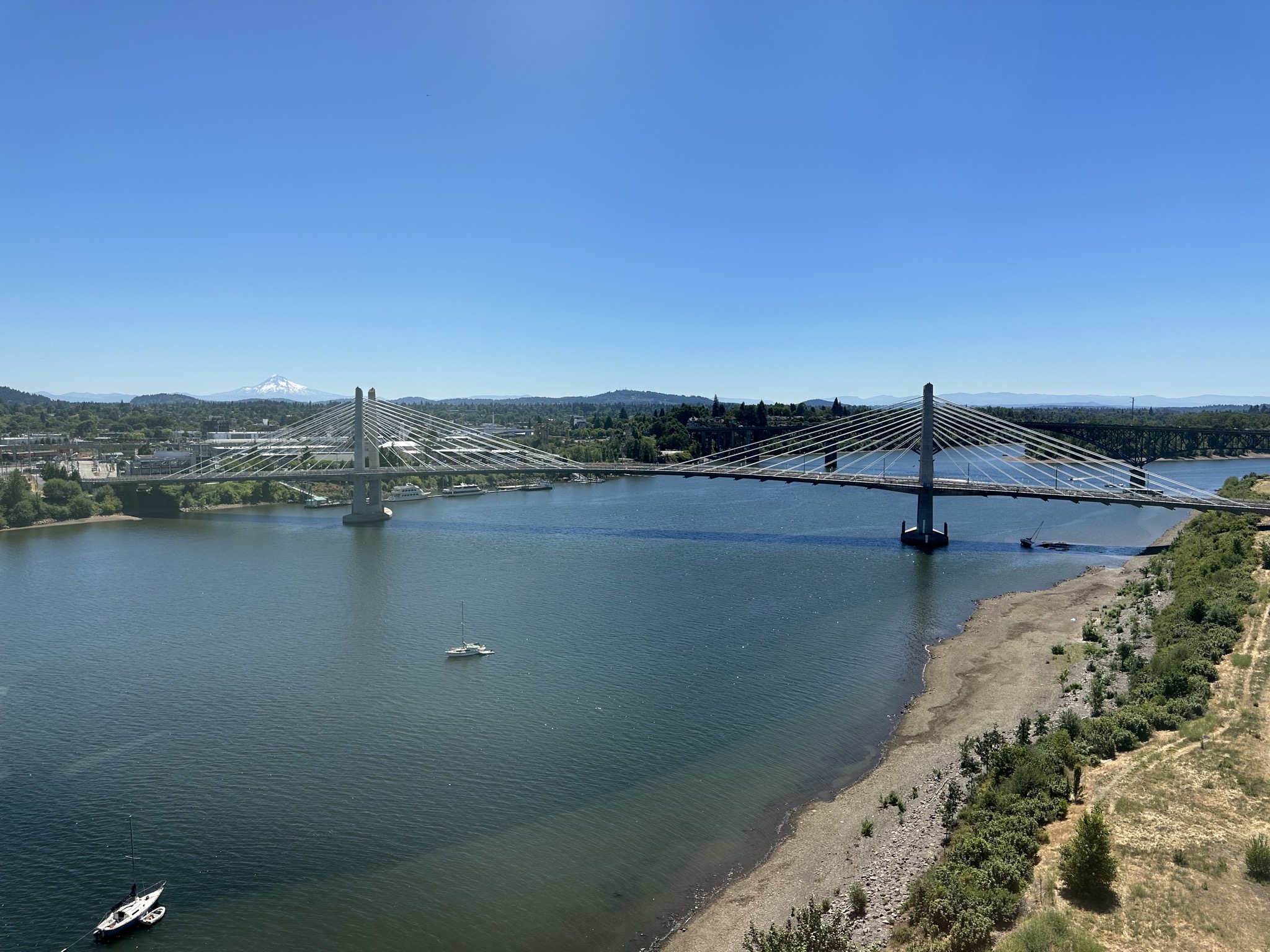 Bike and pedestrian bridge over Willamette River