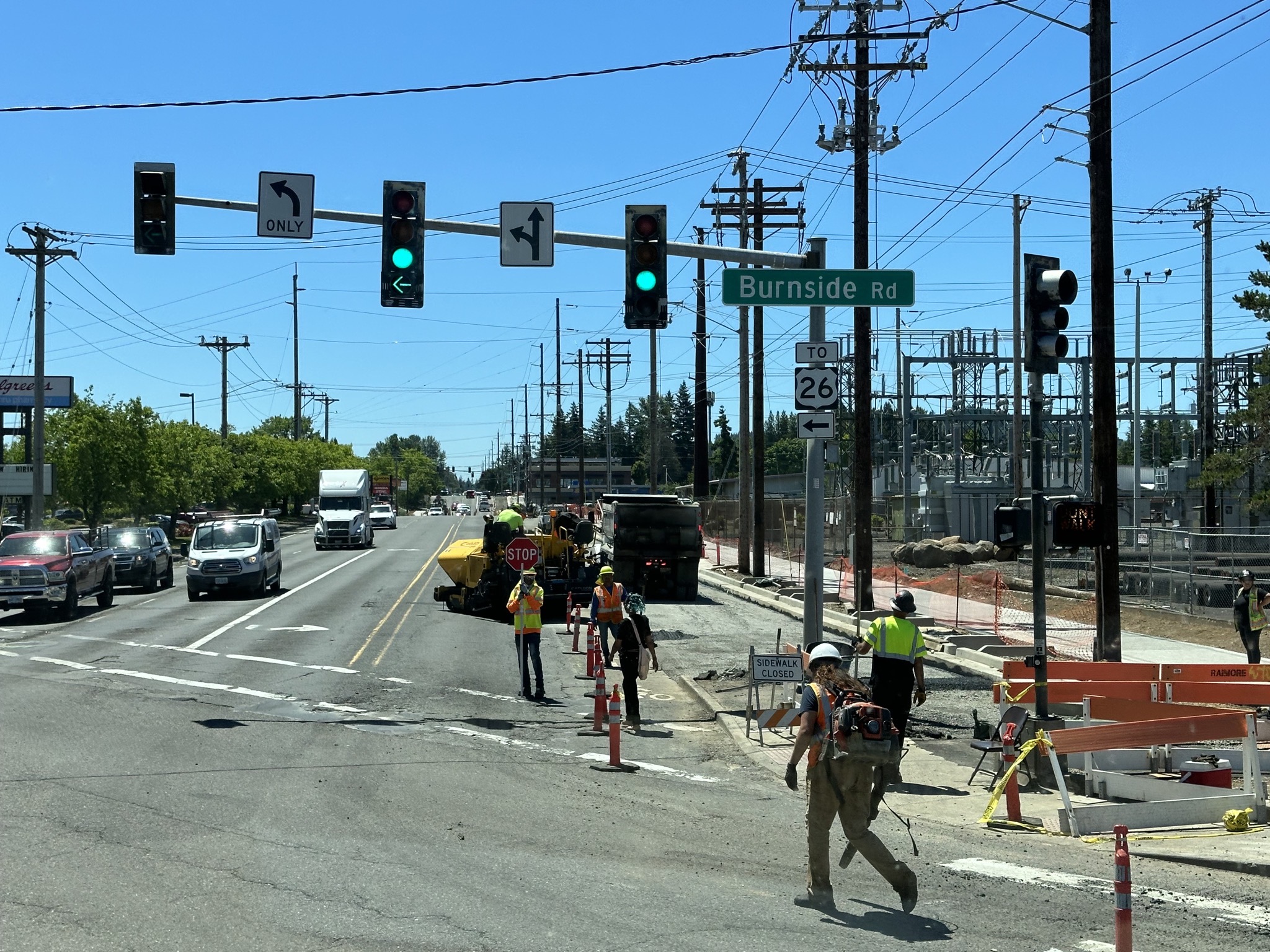 Turning on to Burnside Road