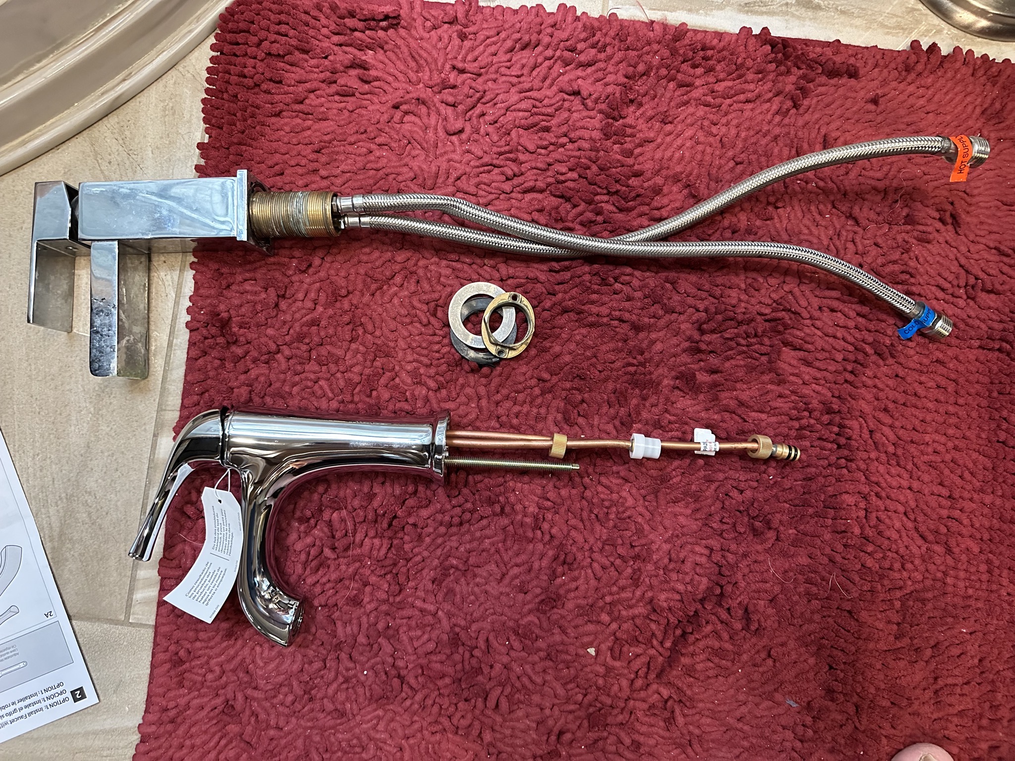 Old and new faucets
