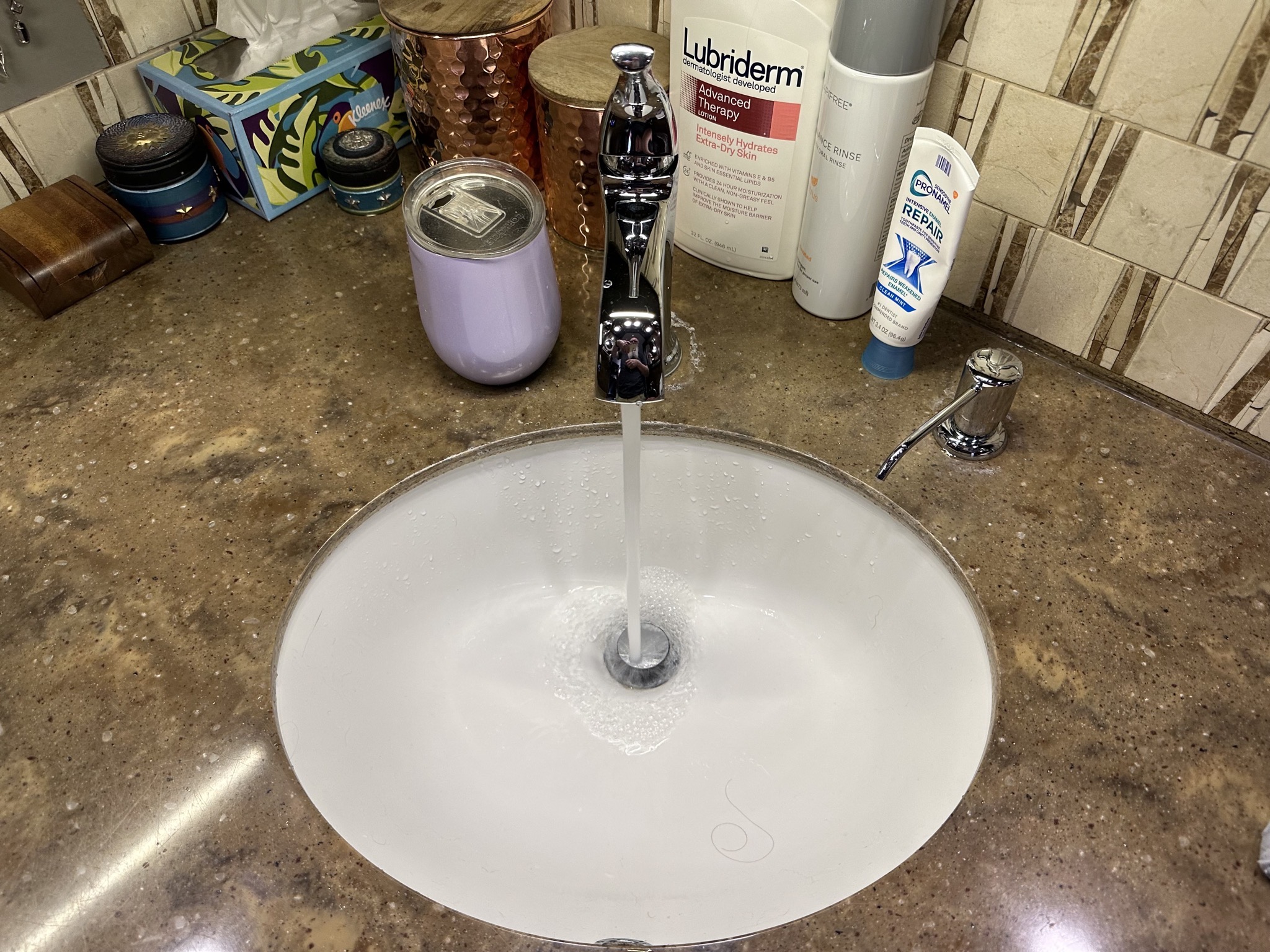 New faucet and soap dispenser