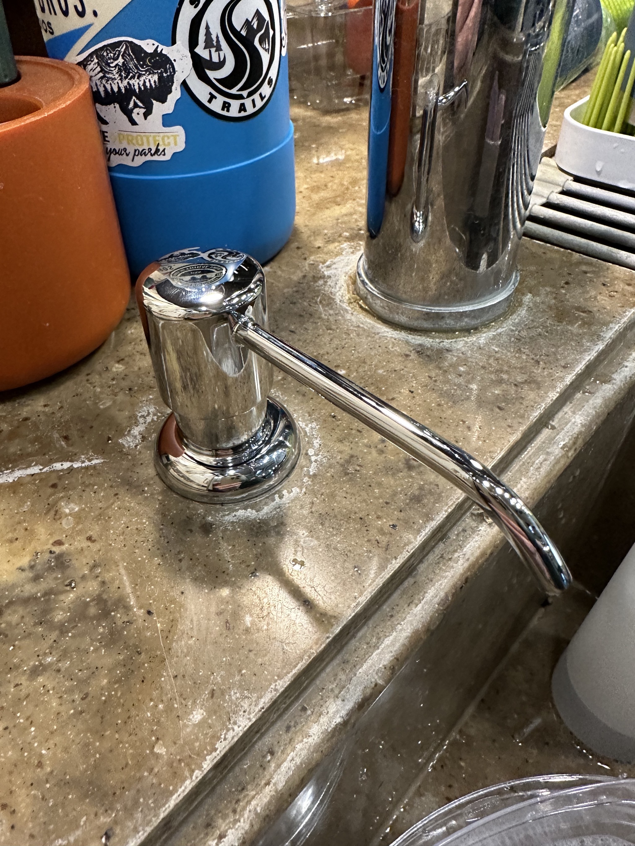 New soap dispenser in kitchen