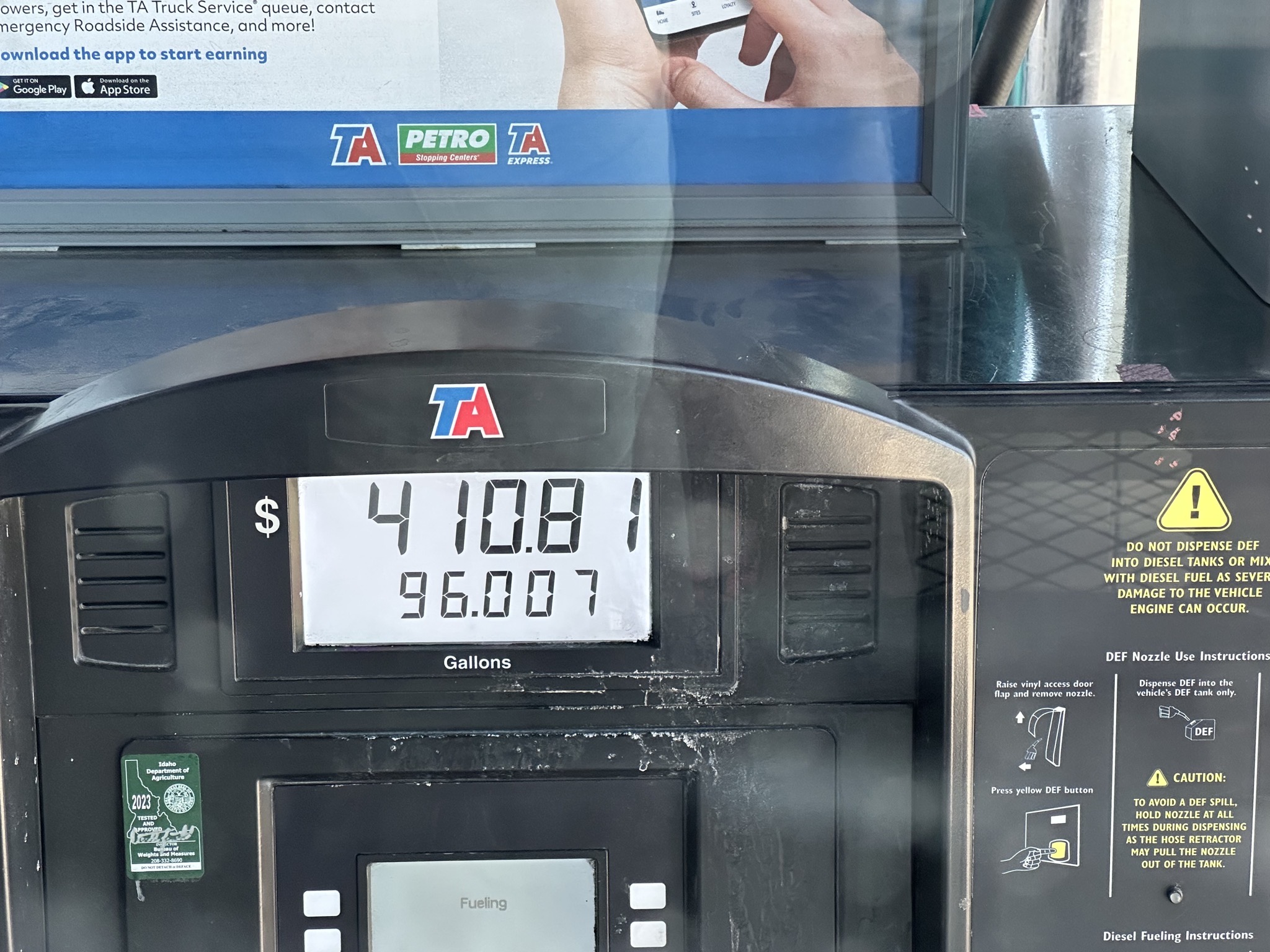Fuel stop