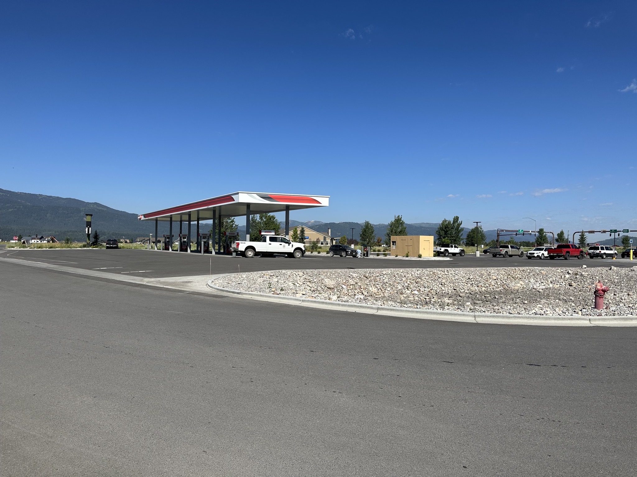 Nearby gas station