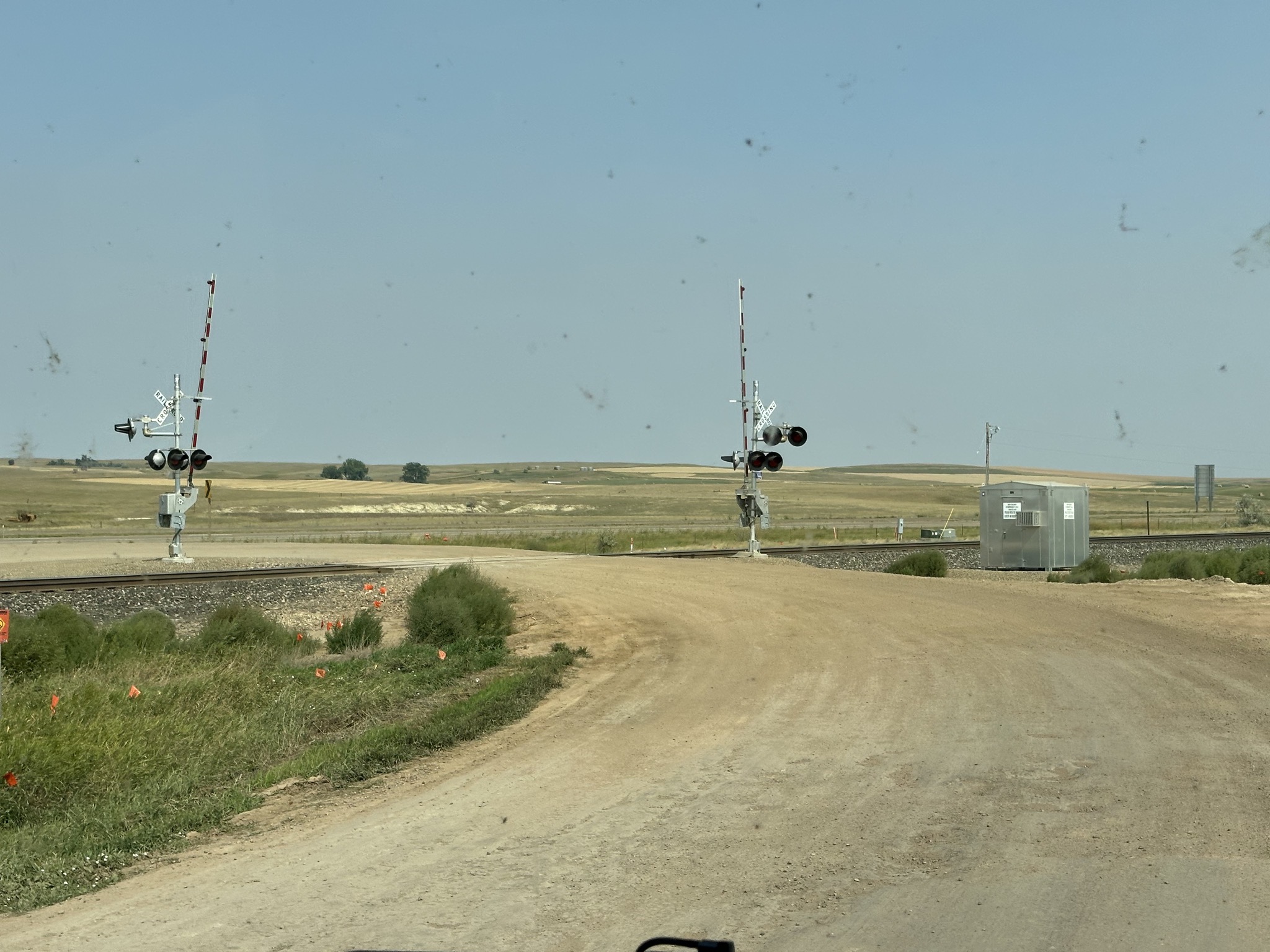 Detour down dirt road