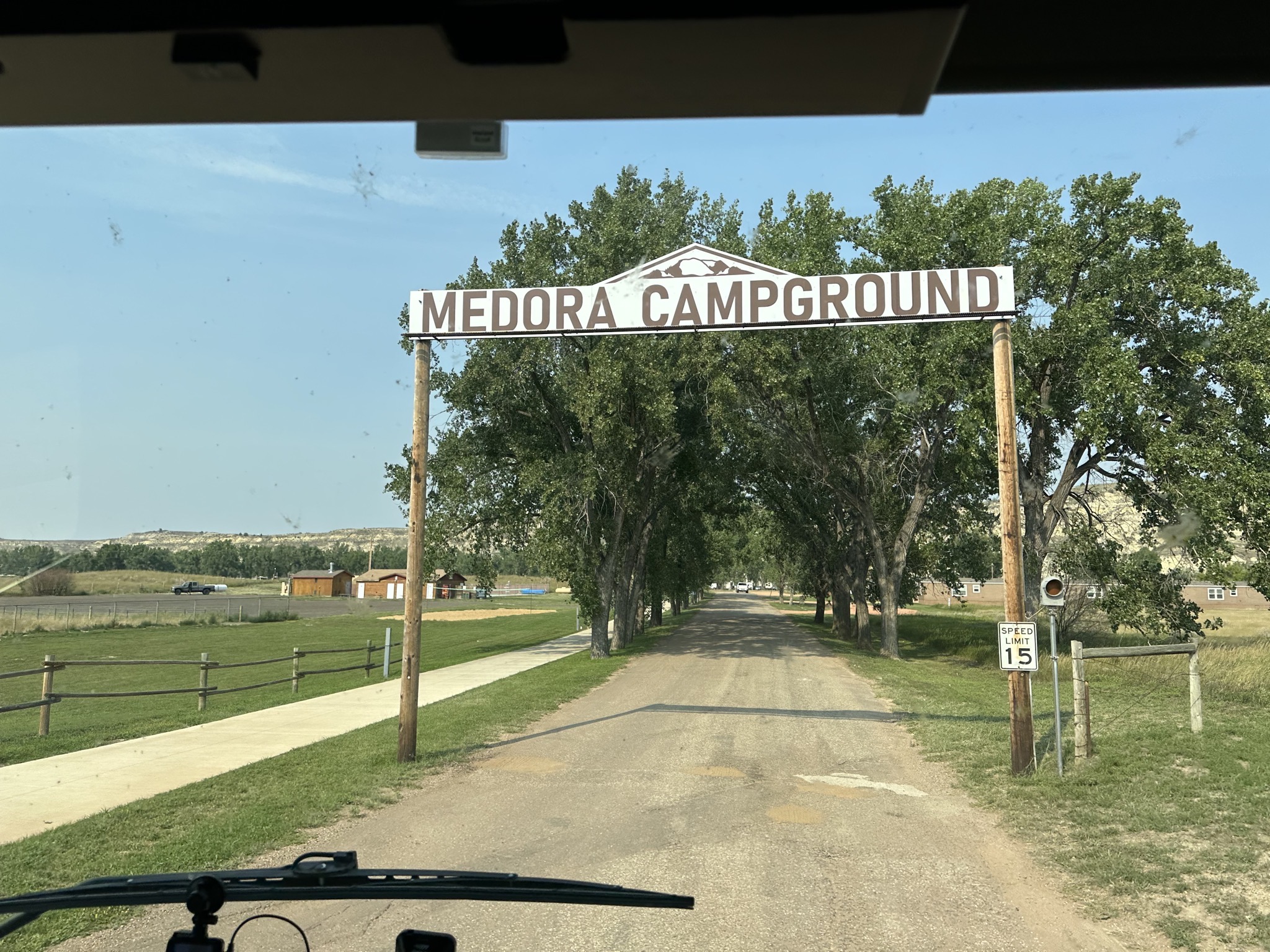 Entering Medora Campground