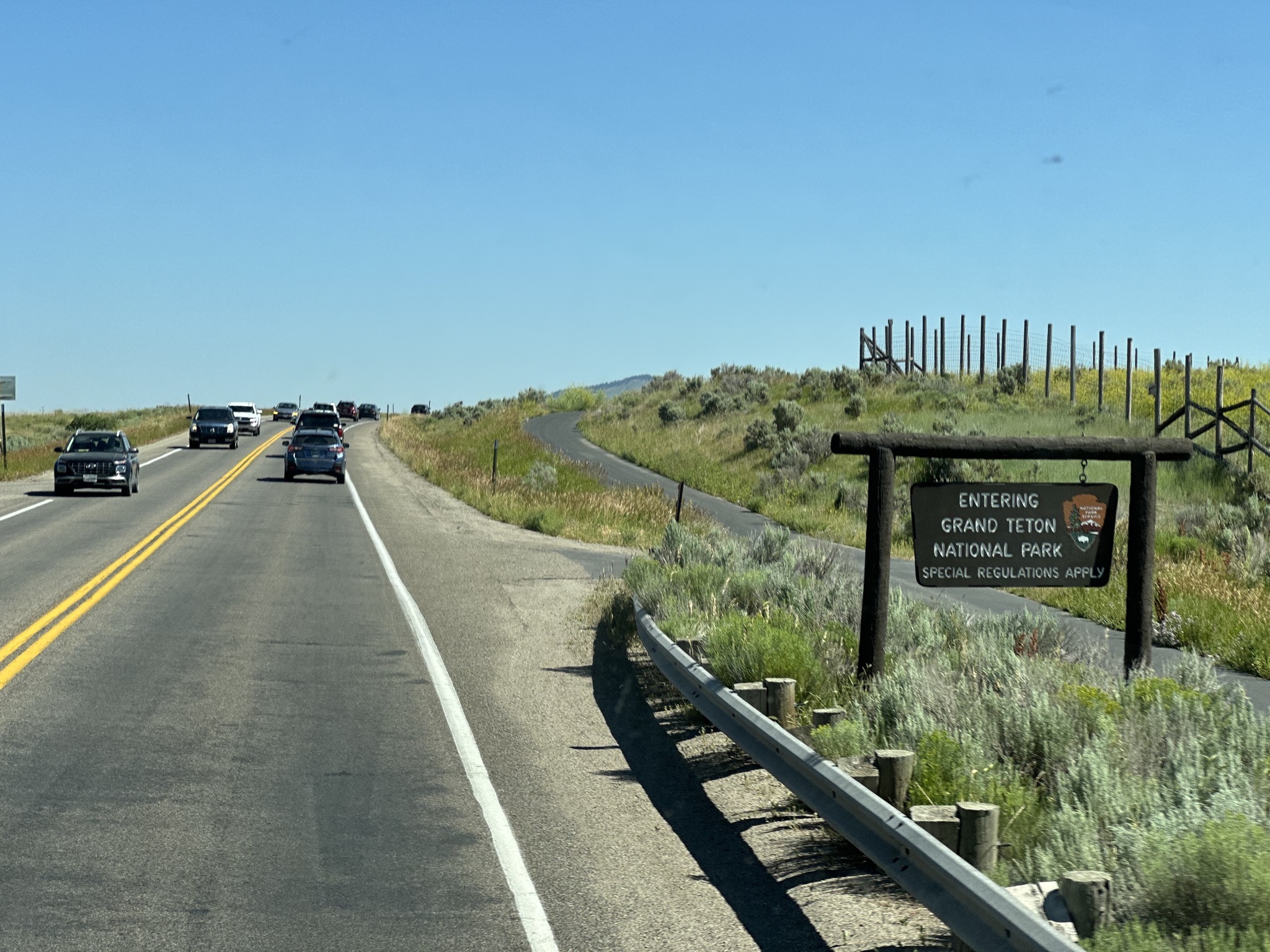 Entering Grand Teton National Park